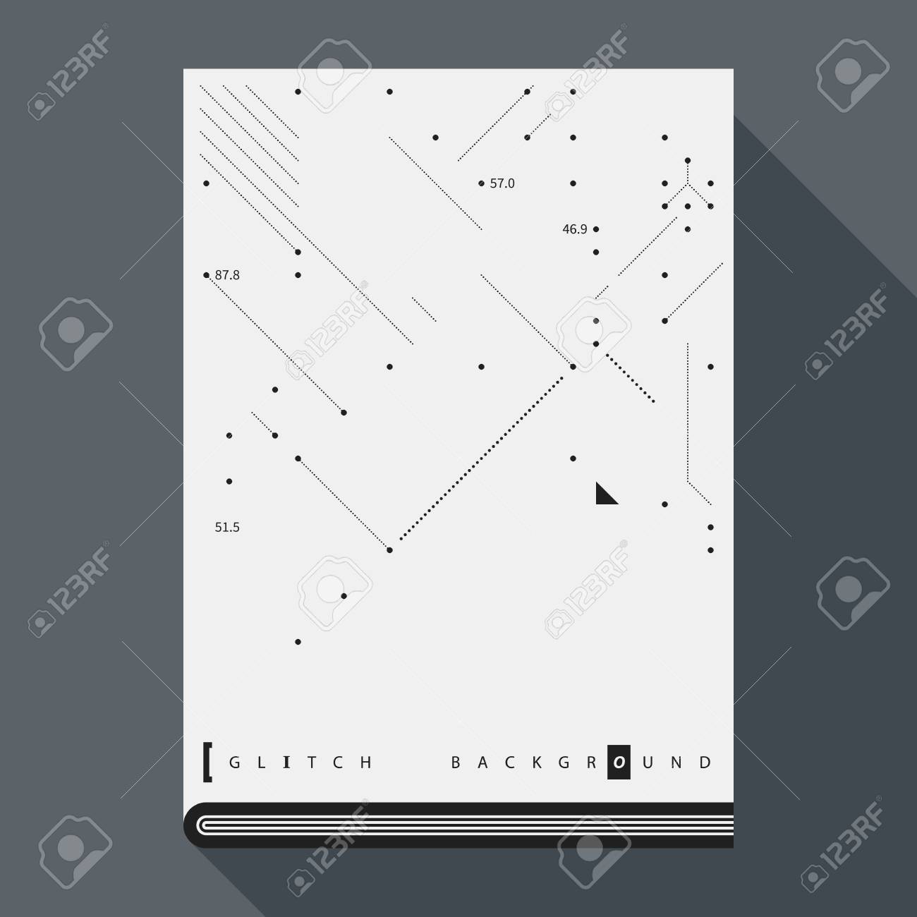 グリッチ本表紙 ポスター デザイン テンプレート シンプルな幾何学的なデザイン要素です のイラスト素材 ベクタ Image