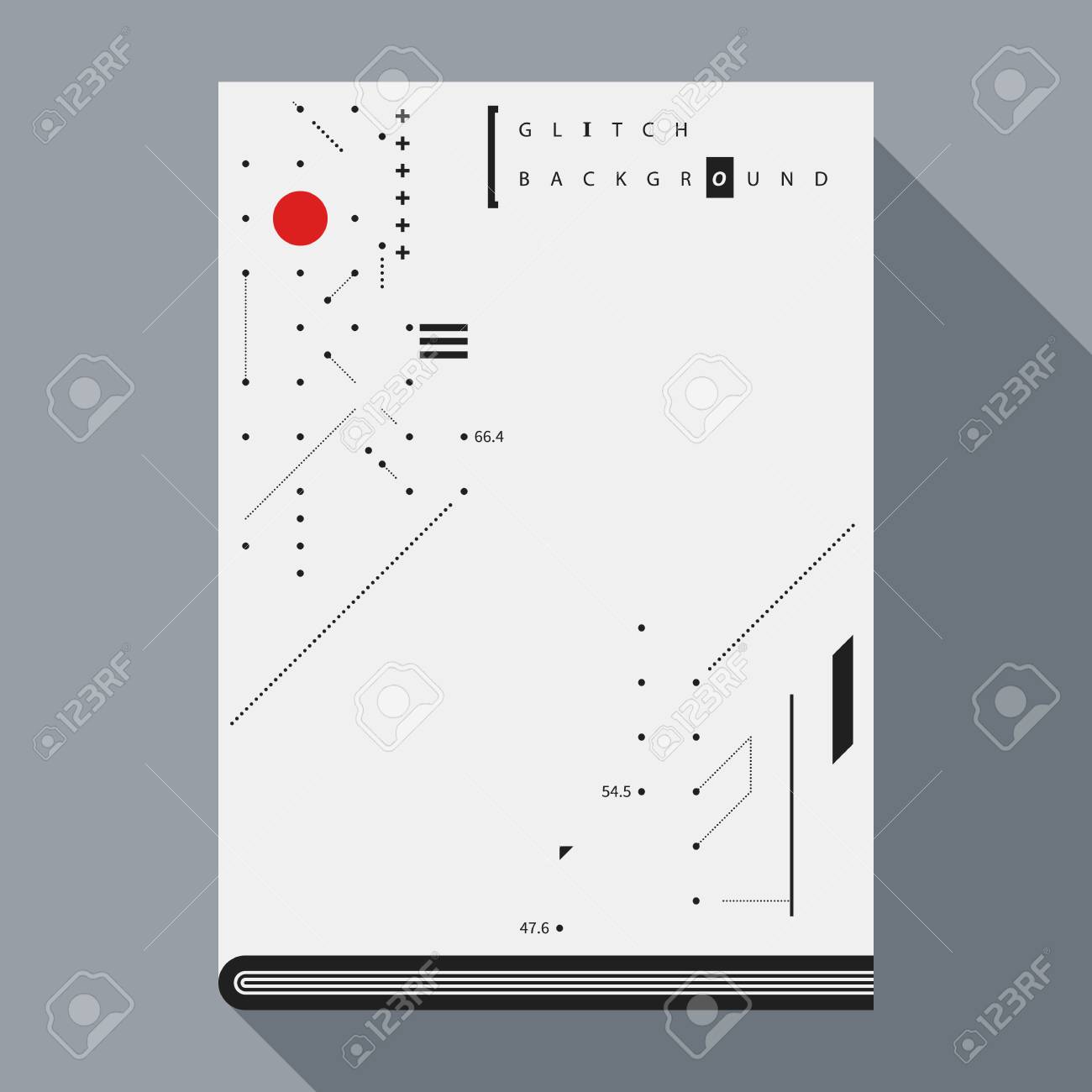 Glitch Book Cover Poster Design Template With Simple Geometric Design Elements Royalty Free Cliparts Vectors And Stock Illustration Image