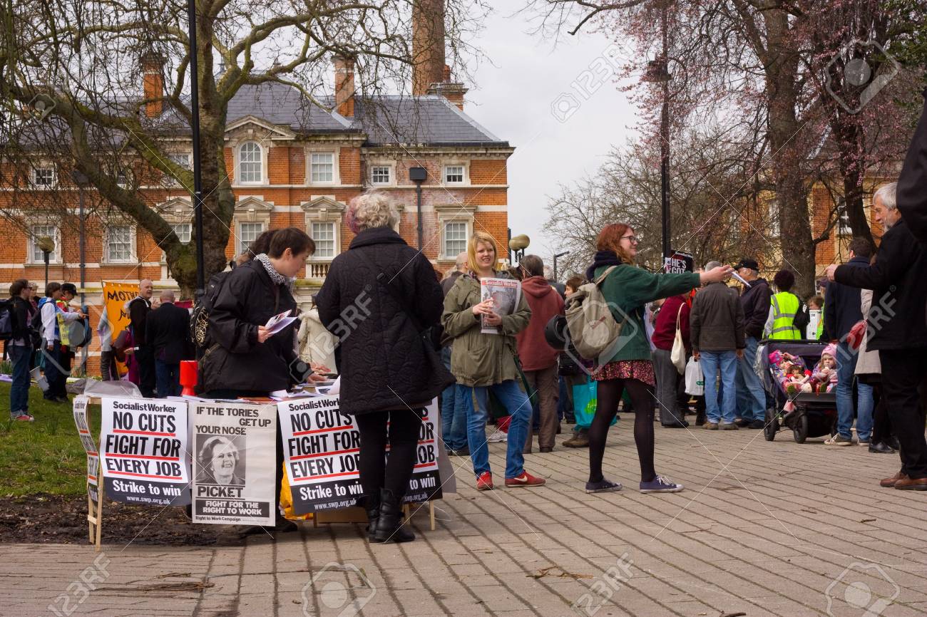 London April 13th Unidentified People Protest At The Thousand