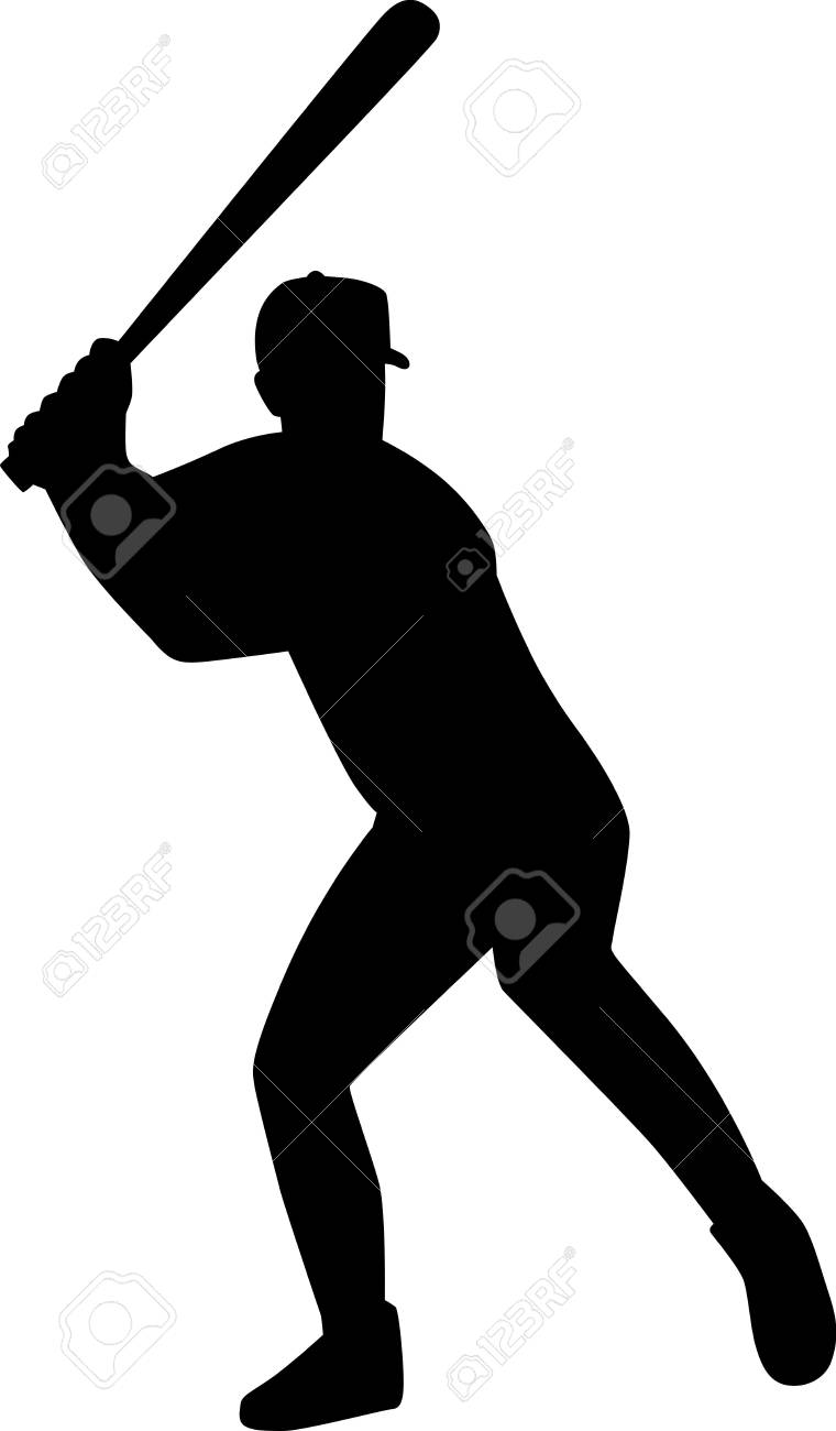 Download Baseball Batter Silhouette Royalty Free Cliparts Vectors And Stock Illustration Image 40719258