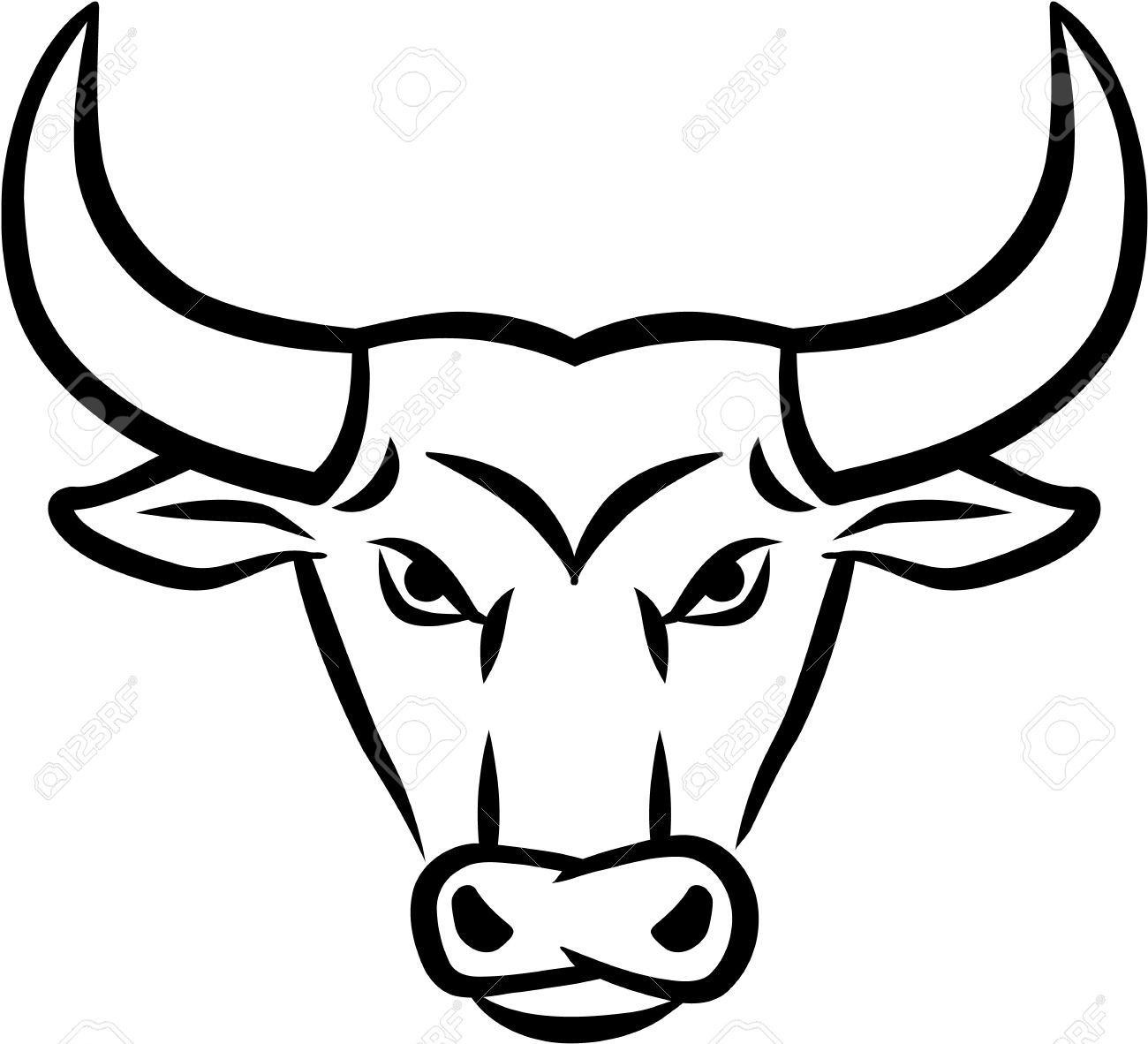 bull clipart outline awesome graphic library