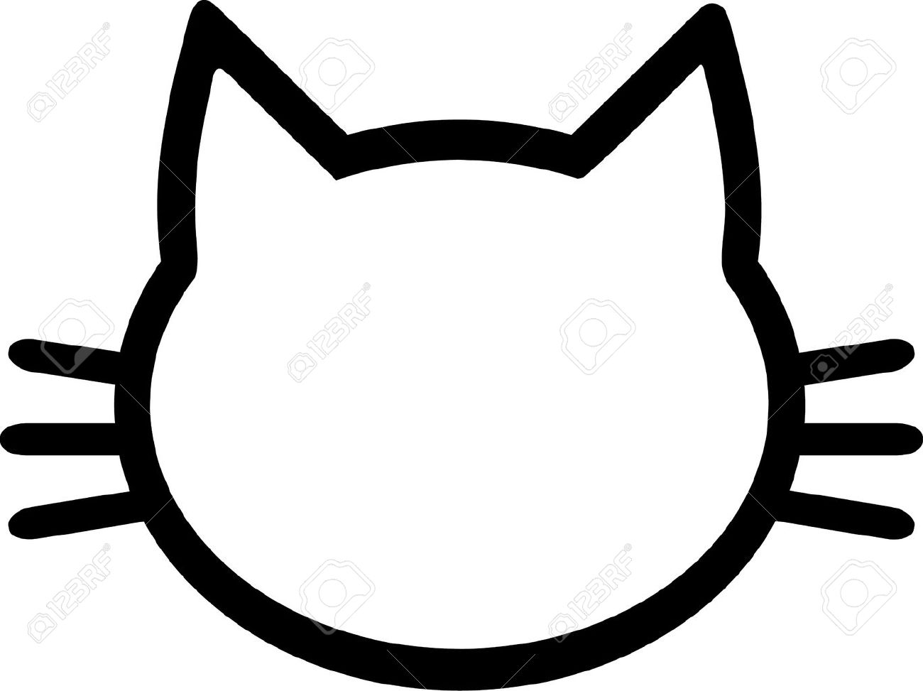 Cara De Gato Dibujo Contorno De Gato Cara De Gato