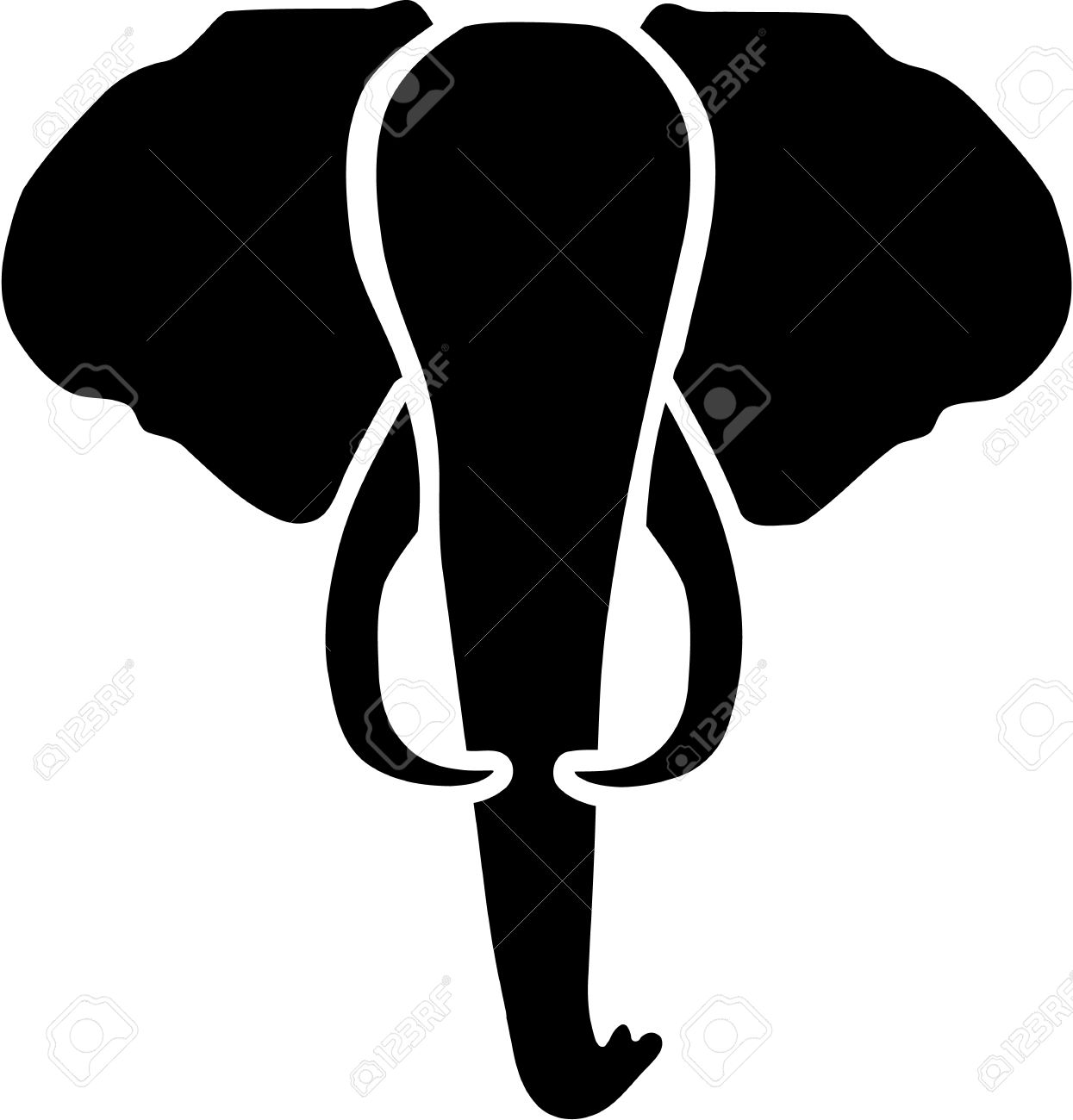elephant head icon royalty free cliparts vectors and stock illustration image 40846691 elephant head icon