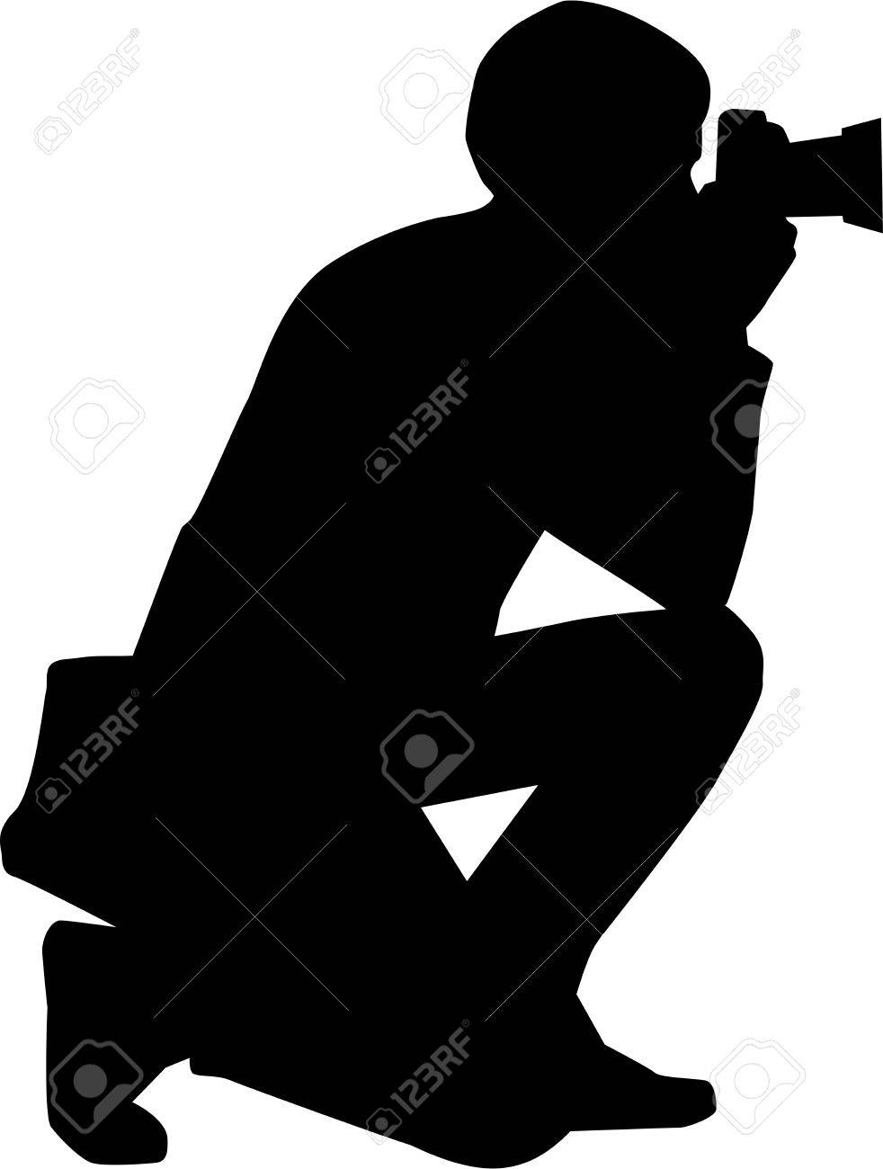 カメラマンのシルエットのイラスト素材 ベクタ Image