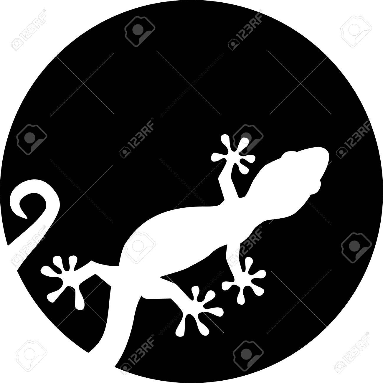 月前に Gecko シルエット のイラスト素材 ベクタ Image