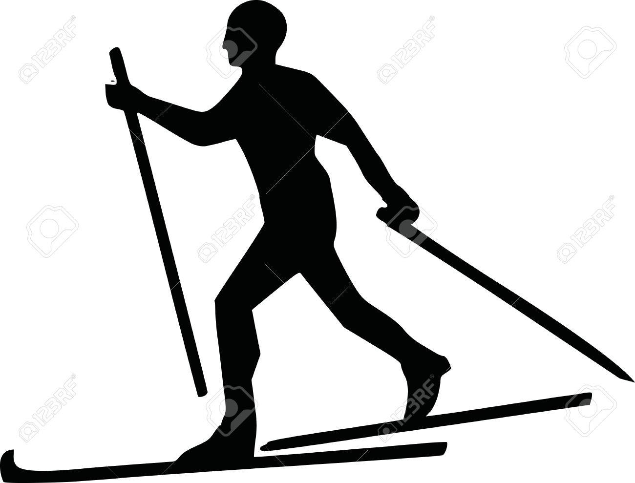 クロスカントリー スキー のイラスト素材 ベクタ Image