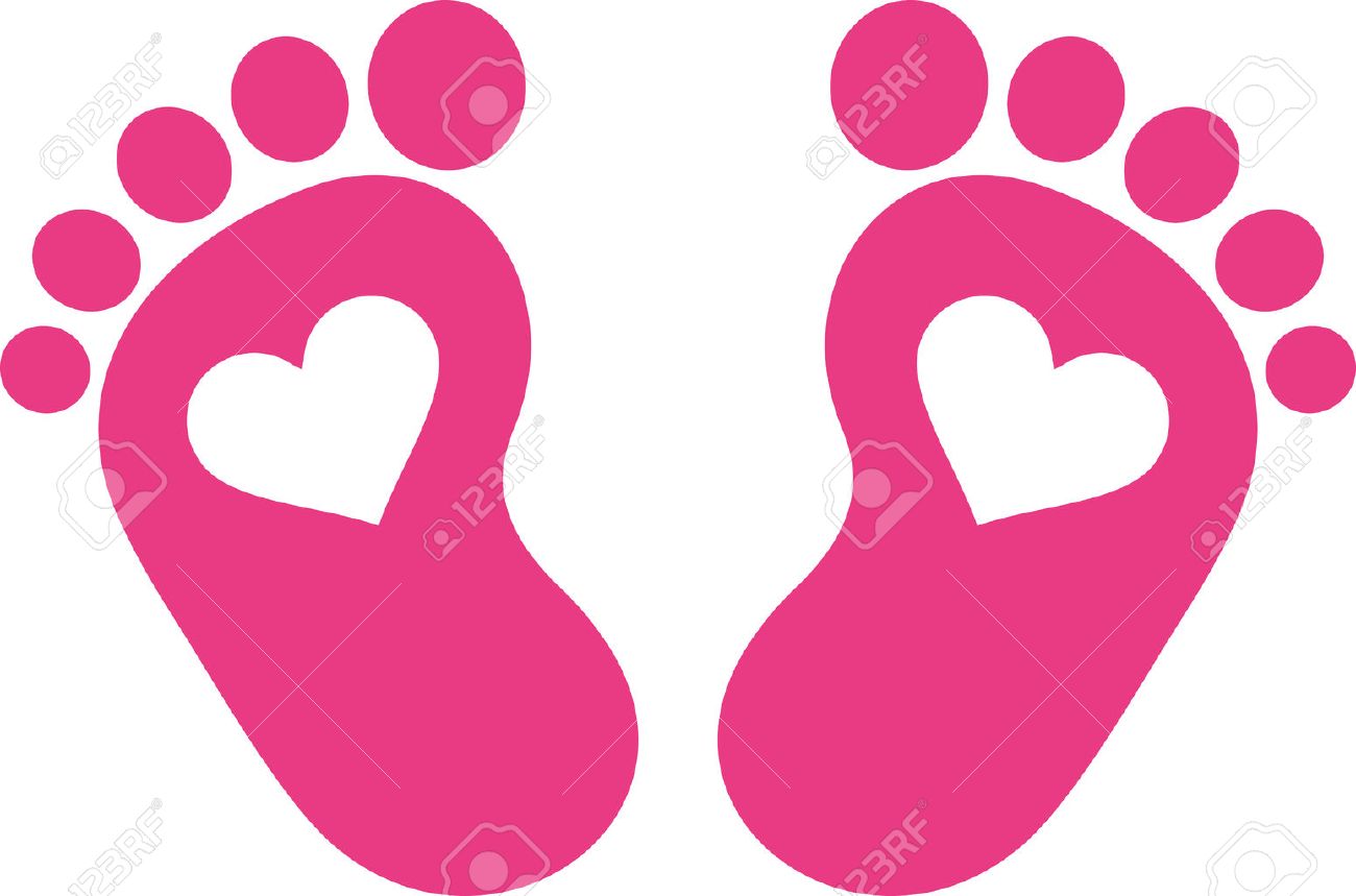 Rosa Baby Fuss Druck Mit Herzen Lizenzfrei Nutzbare Vektorgrafiken Clip Arts Illustrationen Image 50627088