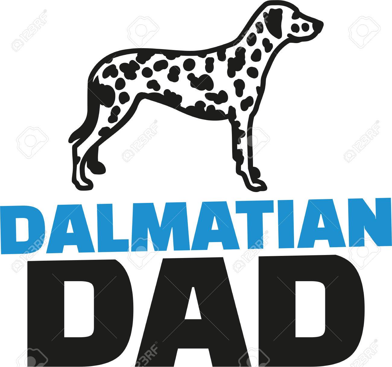 犬シルエットとダルマチアのお父さん のイラスト素材 ベクタ Image