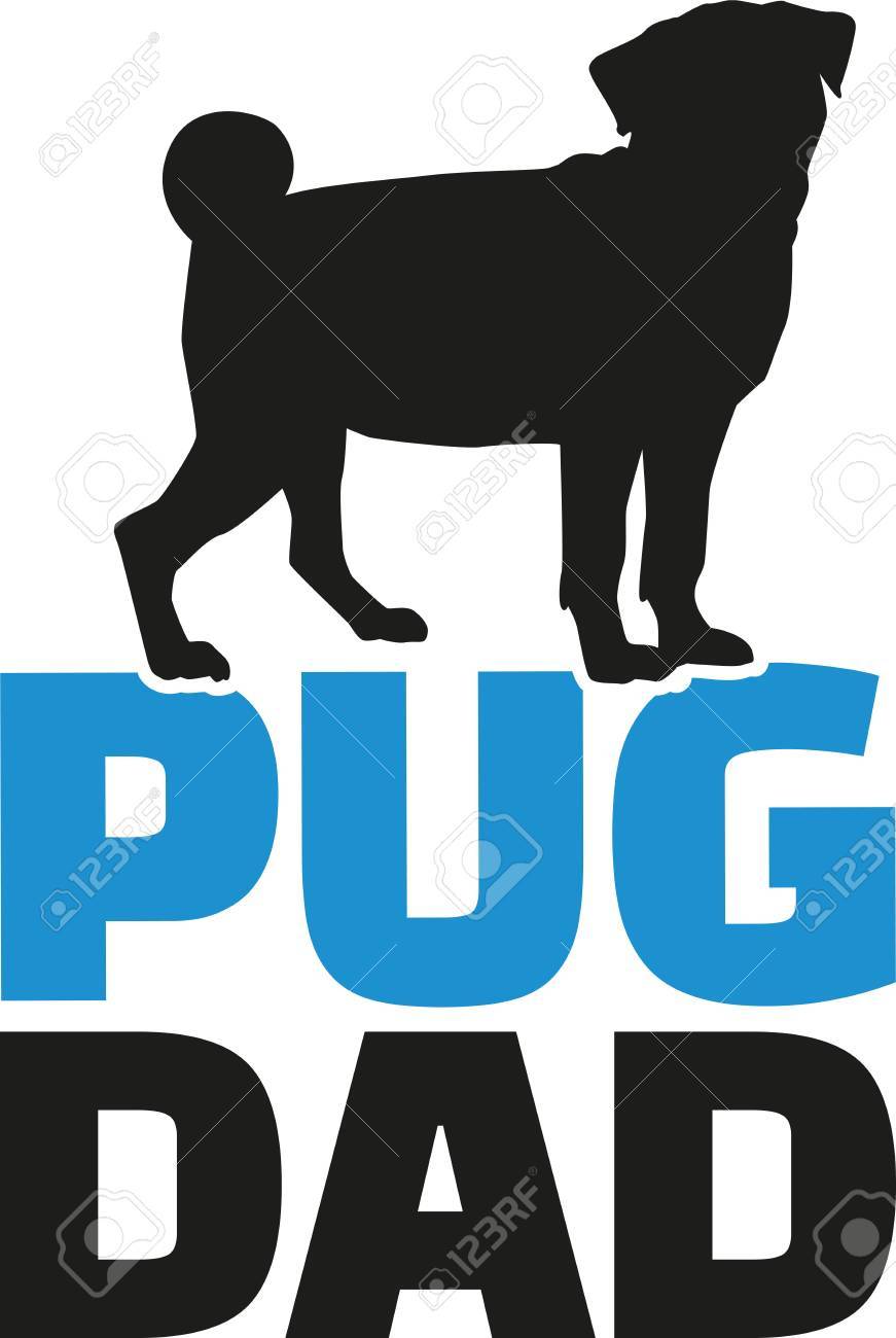 パグと父犬のシルエットを のイラスト素材 ベクタ Image パグと父犬のシルエットを のイラスト素材 ベクタ Image