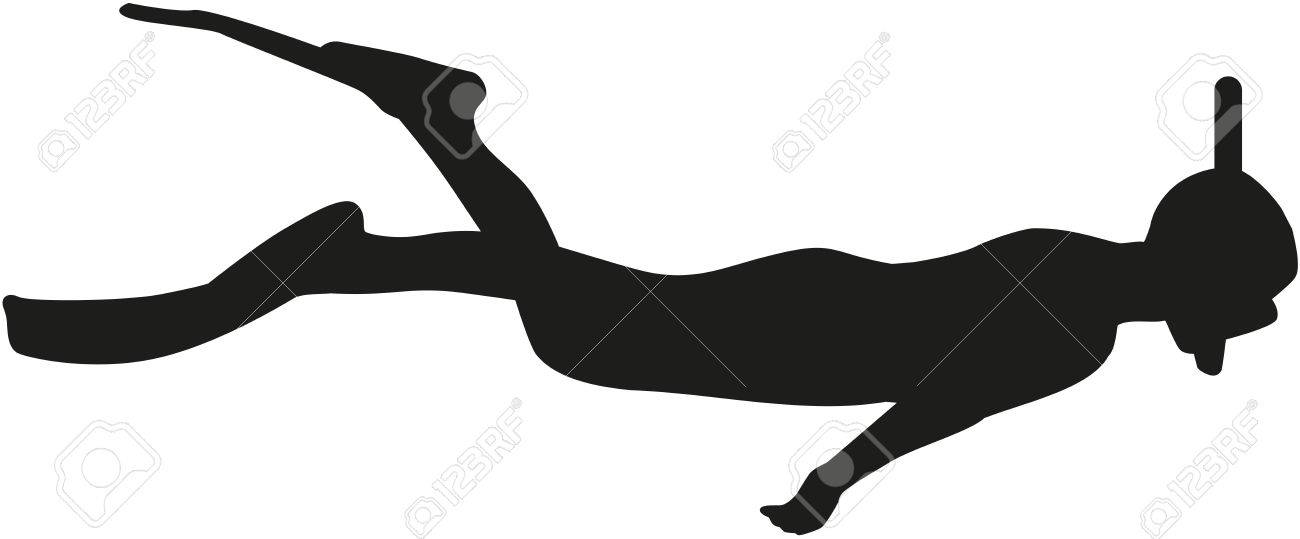シュノーケル シルエット のイラスト素材 ベクタ Image 5413