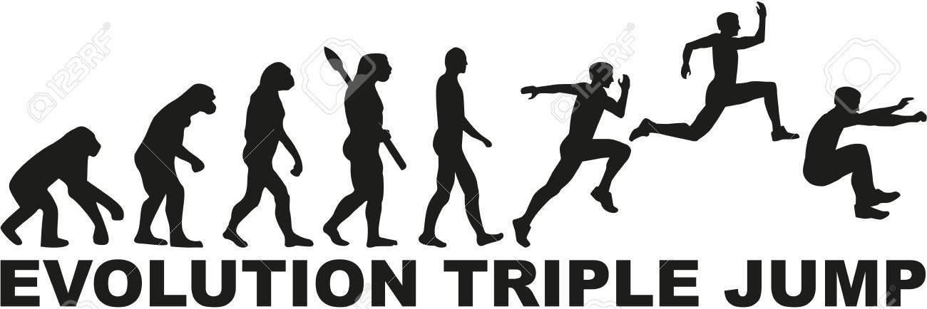 Evolution Triple Jump Dreisprung Royalty Free Cliparts Vectors And Stock Illustration Image