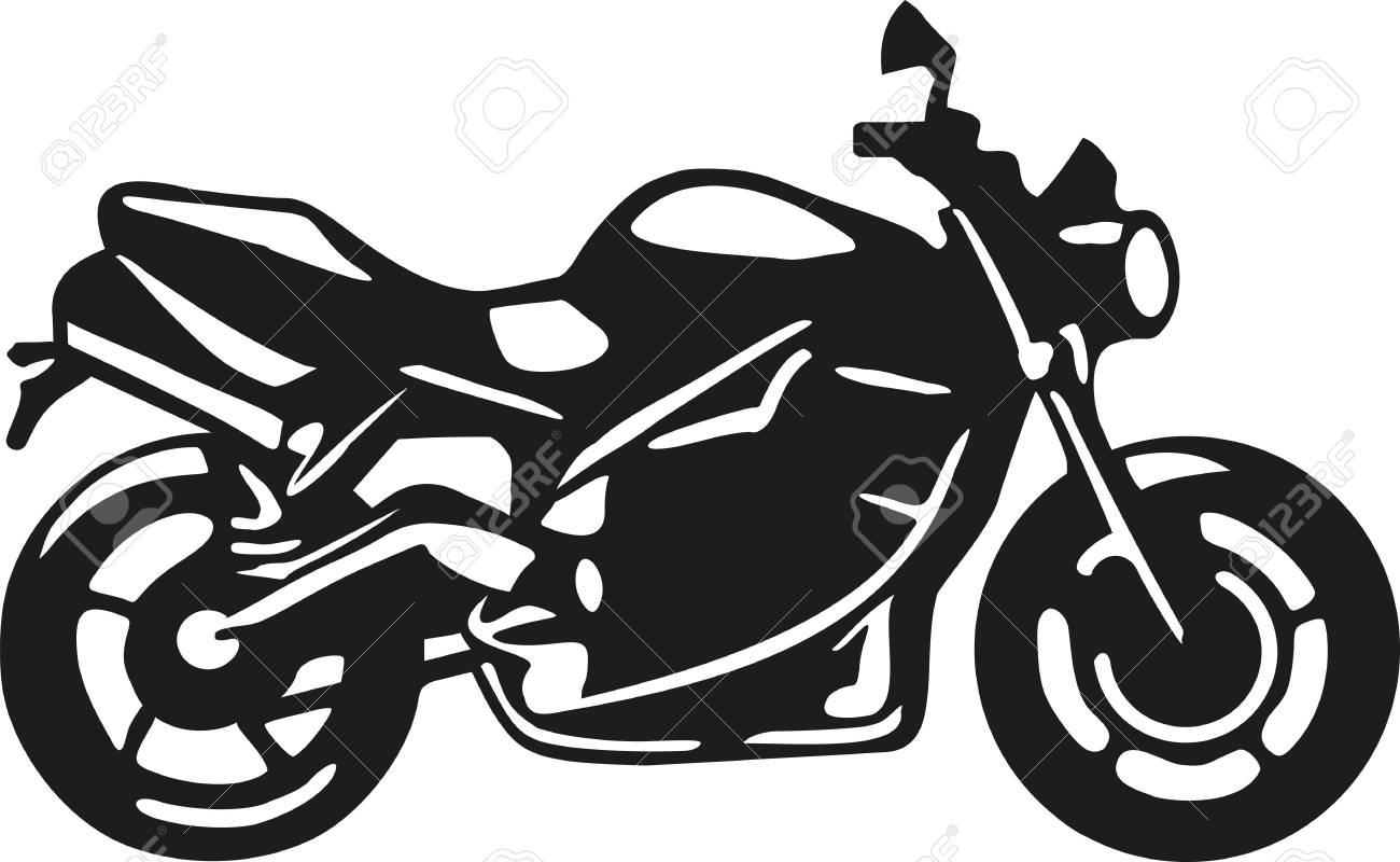 詳細とバイクのシルエットのイラスト素材 ベクタ Image 58893825