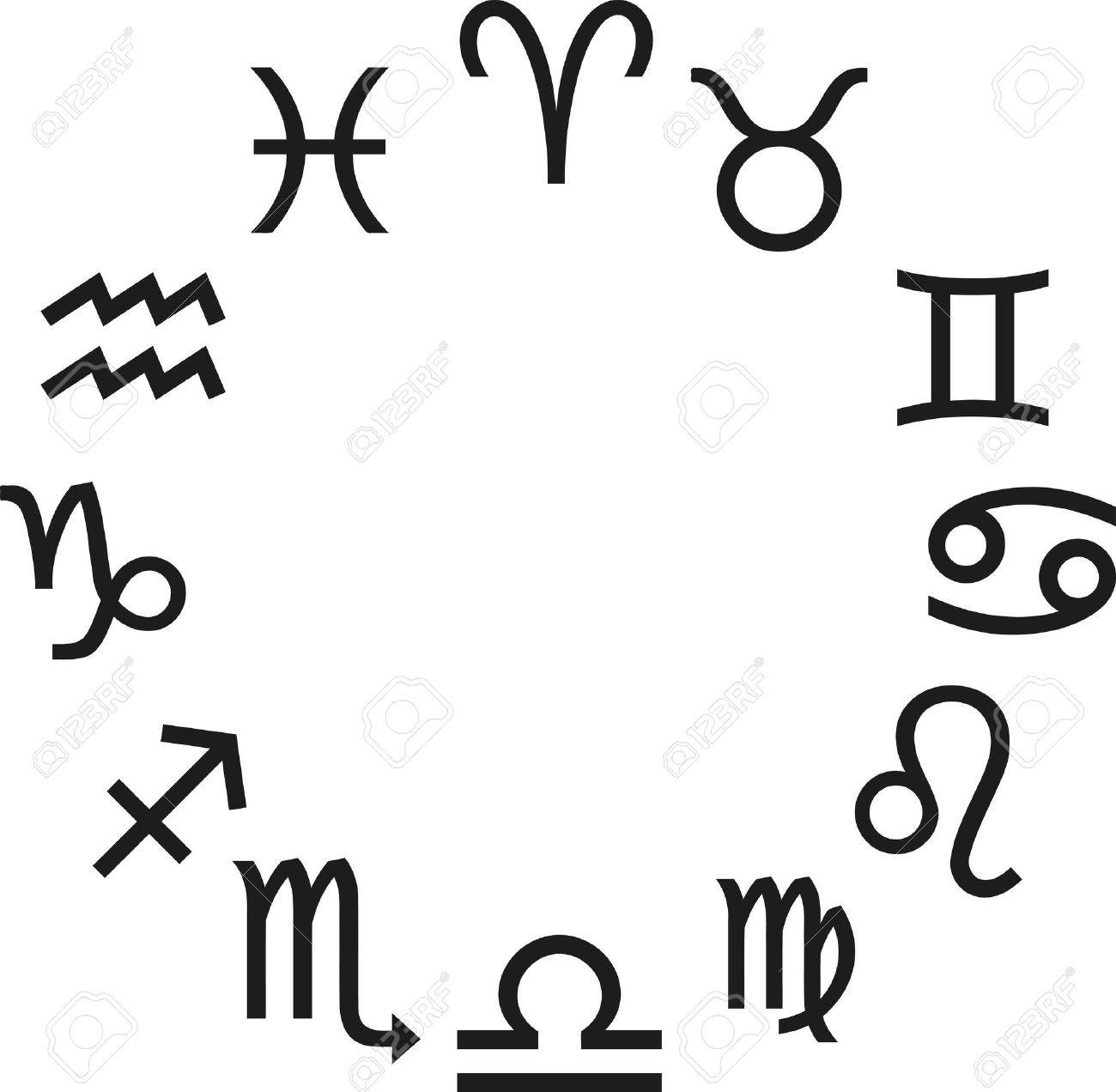 円の中の干支のイラスト素材 ベクタ Image