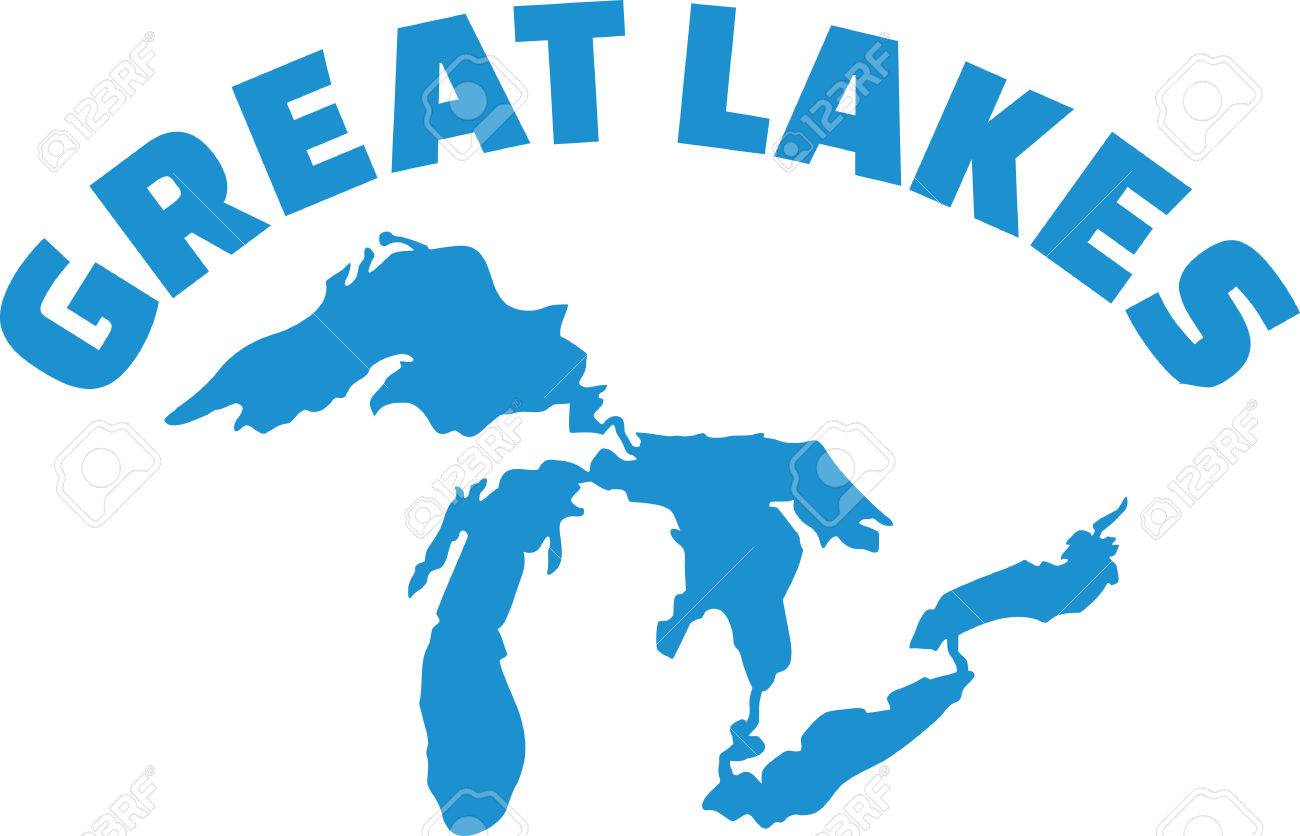 great lakes silhouette with name royalty free cliparts vectors and