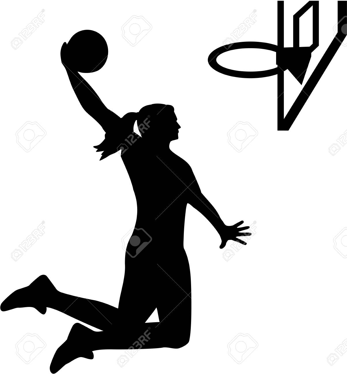 女性のバスケット ボール選手 のイラスト素材 ベクタ Image