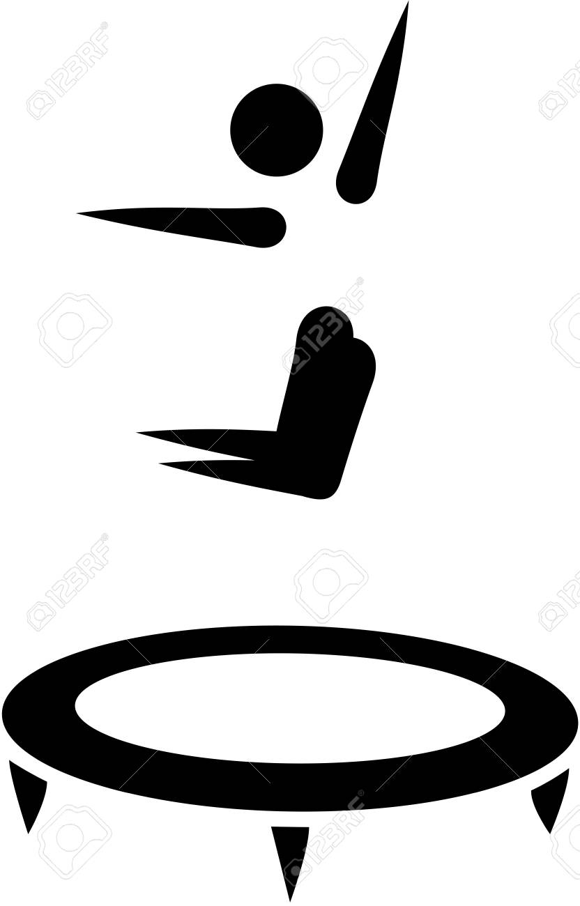 トランポリン ジャンプ アイコン のイラスト素材 ベクタ Image