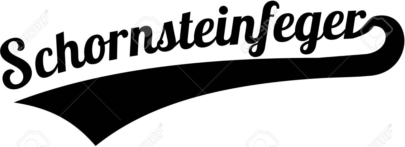 chimney sweeper german word in retro style chimney sweeper
