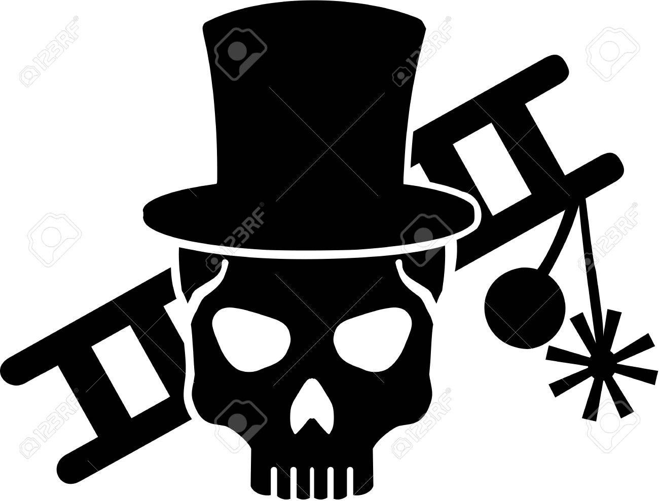 chimney sweeper skull with ladder and equipment chimney sweeper