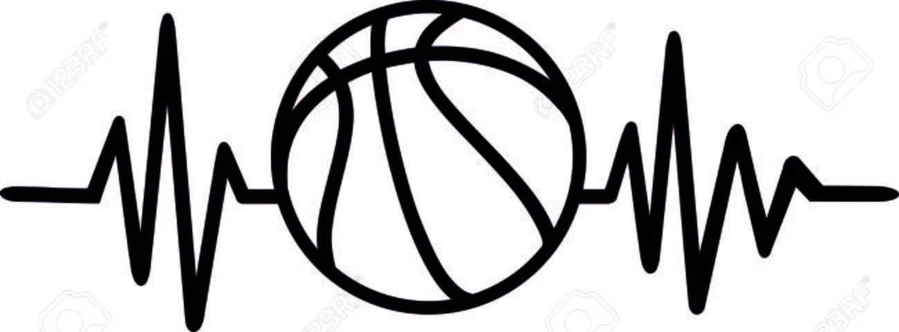 Heartbeat Pulse Line With Basketball And Word Royalty Free Cliparts Vectors And Stock Illustration Image 94520500