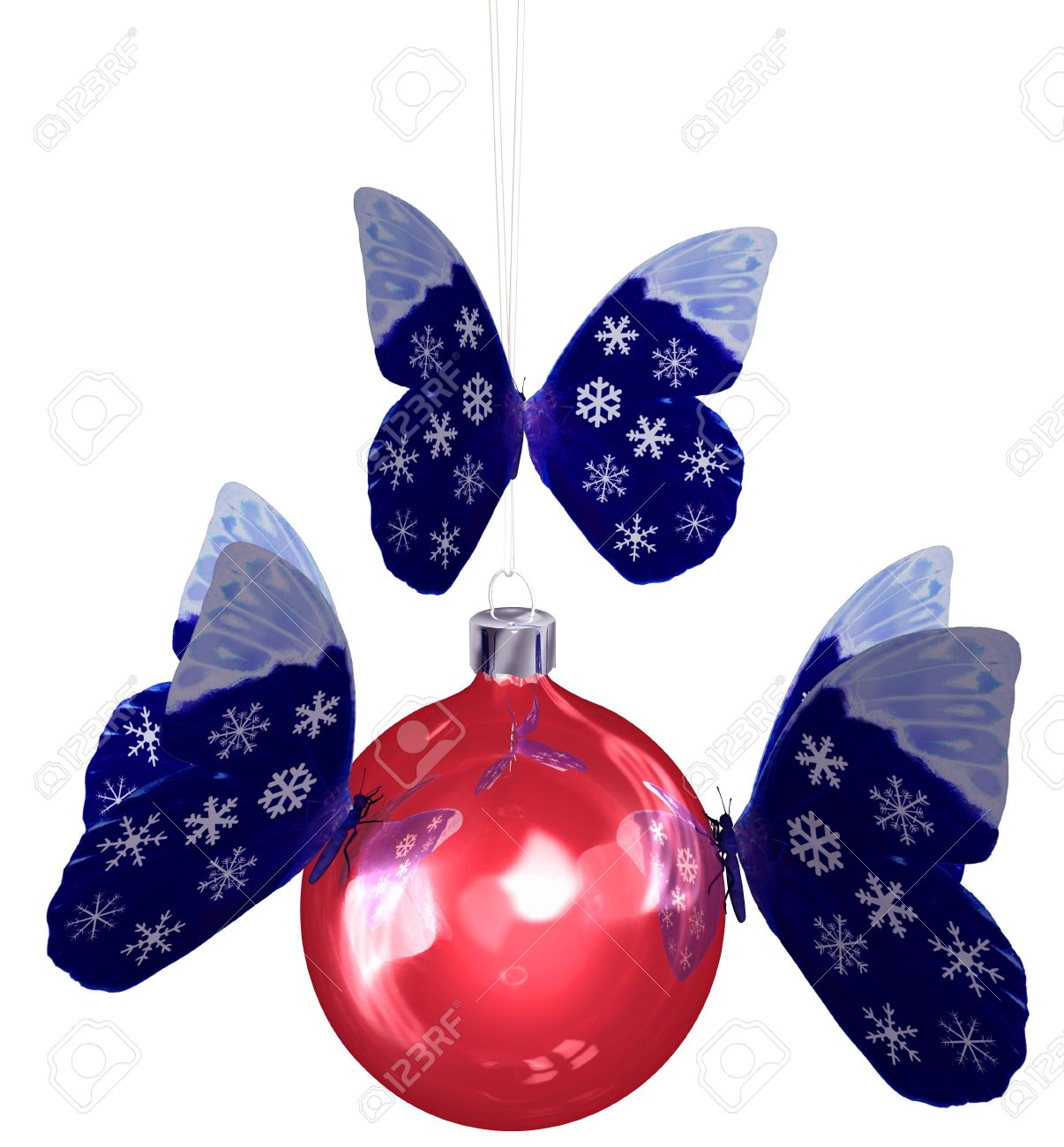 Butterflies Snowflake Butterfly Wings Swarm To Decorate A Shiny