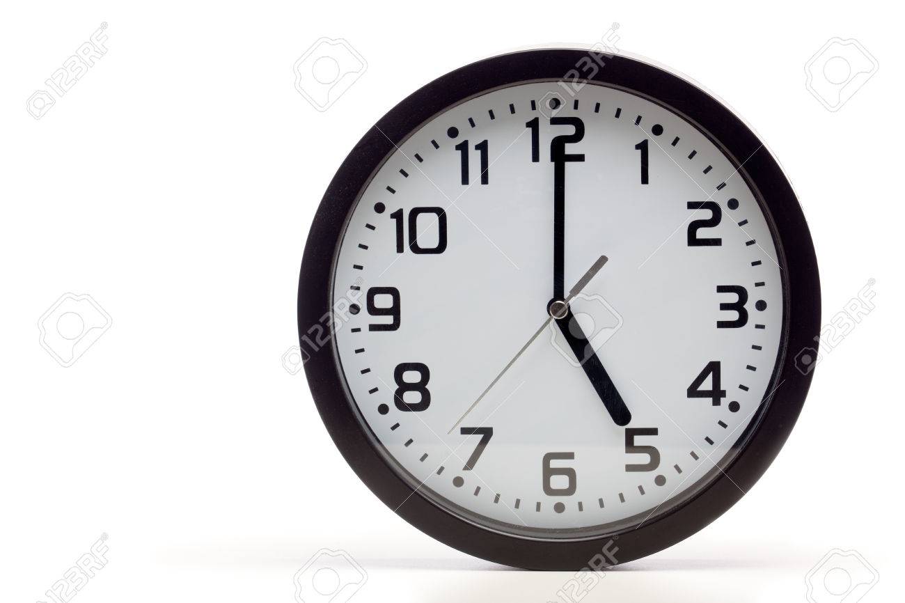 analog clock with black