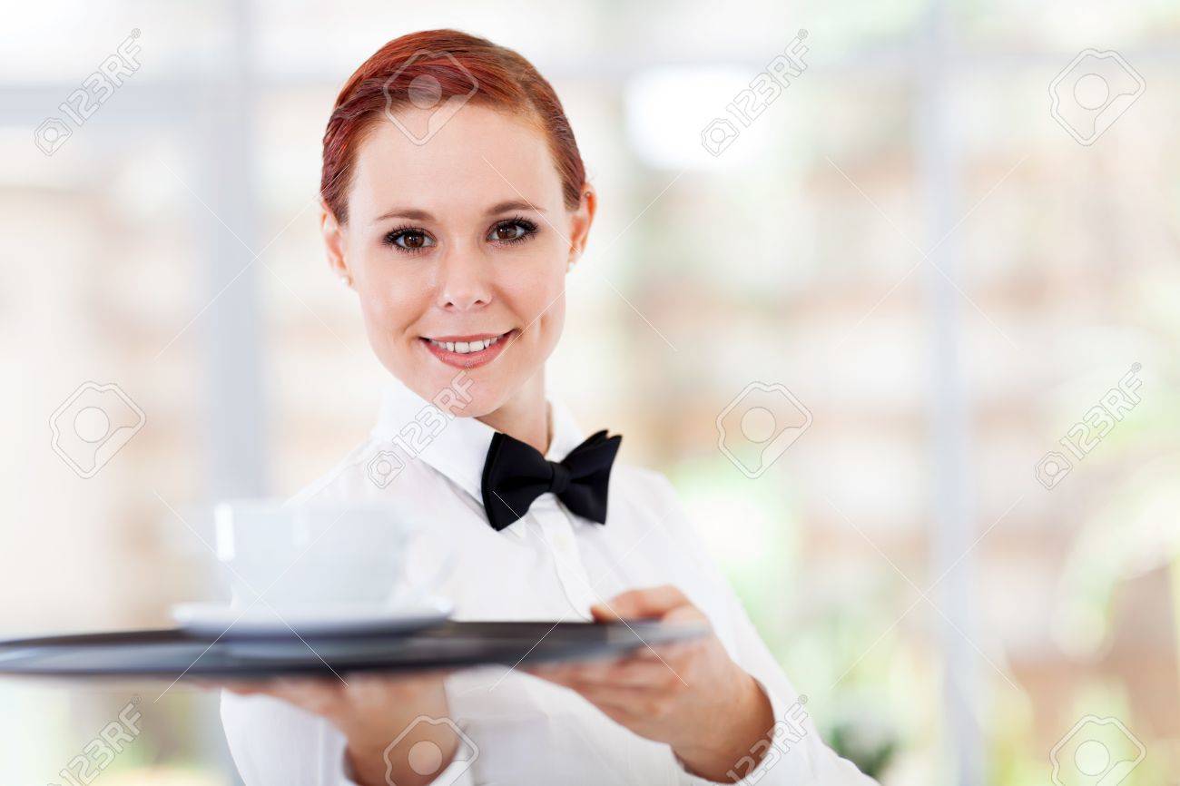 Attractive Young Waitress Serving Coffee In Cafe Stock Photo - Attractive Young Waitress Serving Coffee In Cafe Stock Photo attractive young waitress serving coffee in cafe stock photo - attractive young waitress serving coffee in cafe stock photo