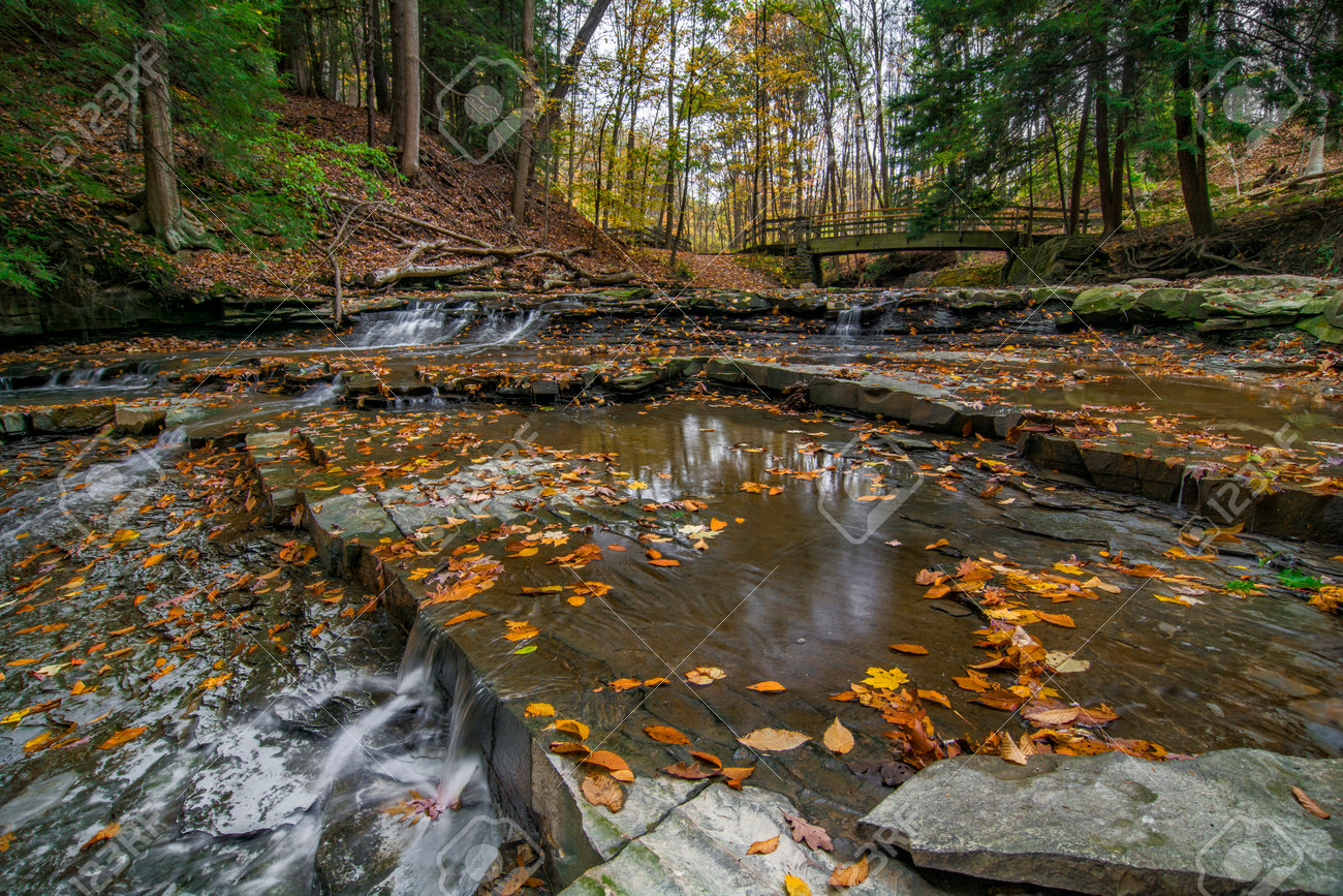 Beautiful Autumn Scene At Bridal Veil Falls In The Cuyahoga Valley Stock Photo Picture And Royalty Free Image Image