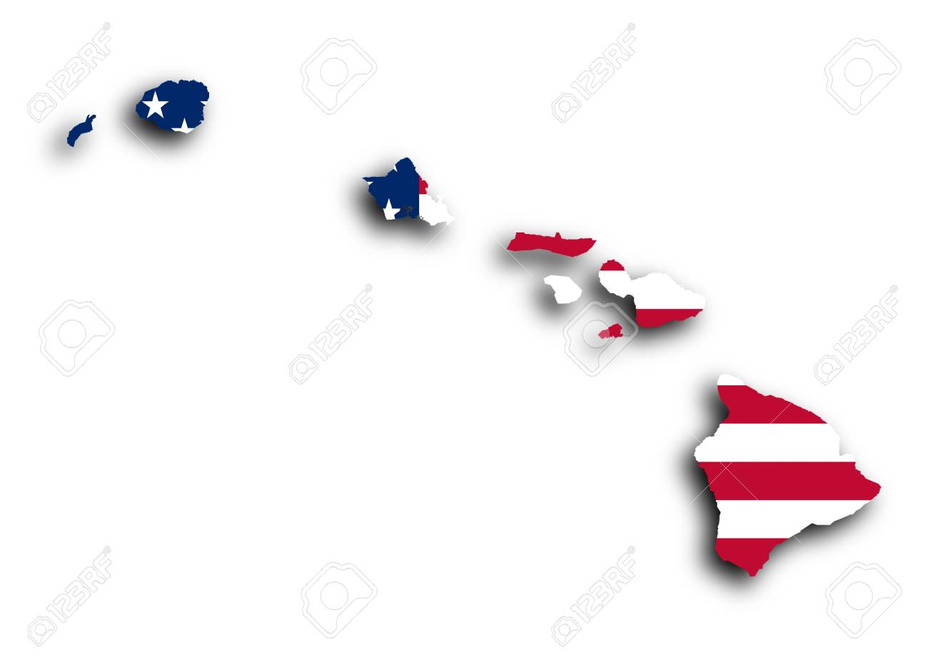 ハワイの地図 の写真素材 画像素材 Image