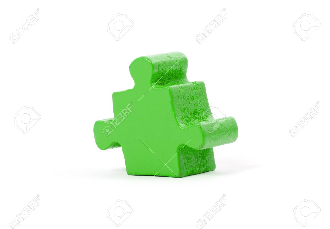 large jigsaw puzzle piece isolated on white stock photo picture