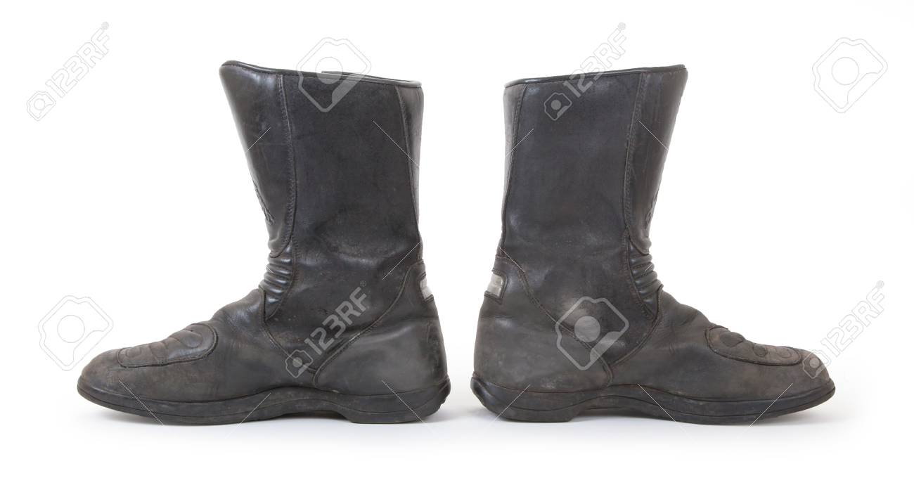 old motorcycle boots