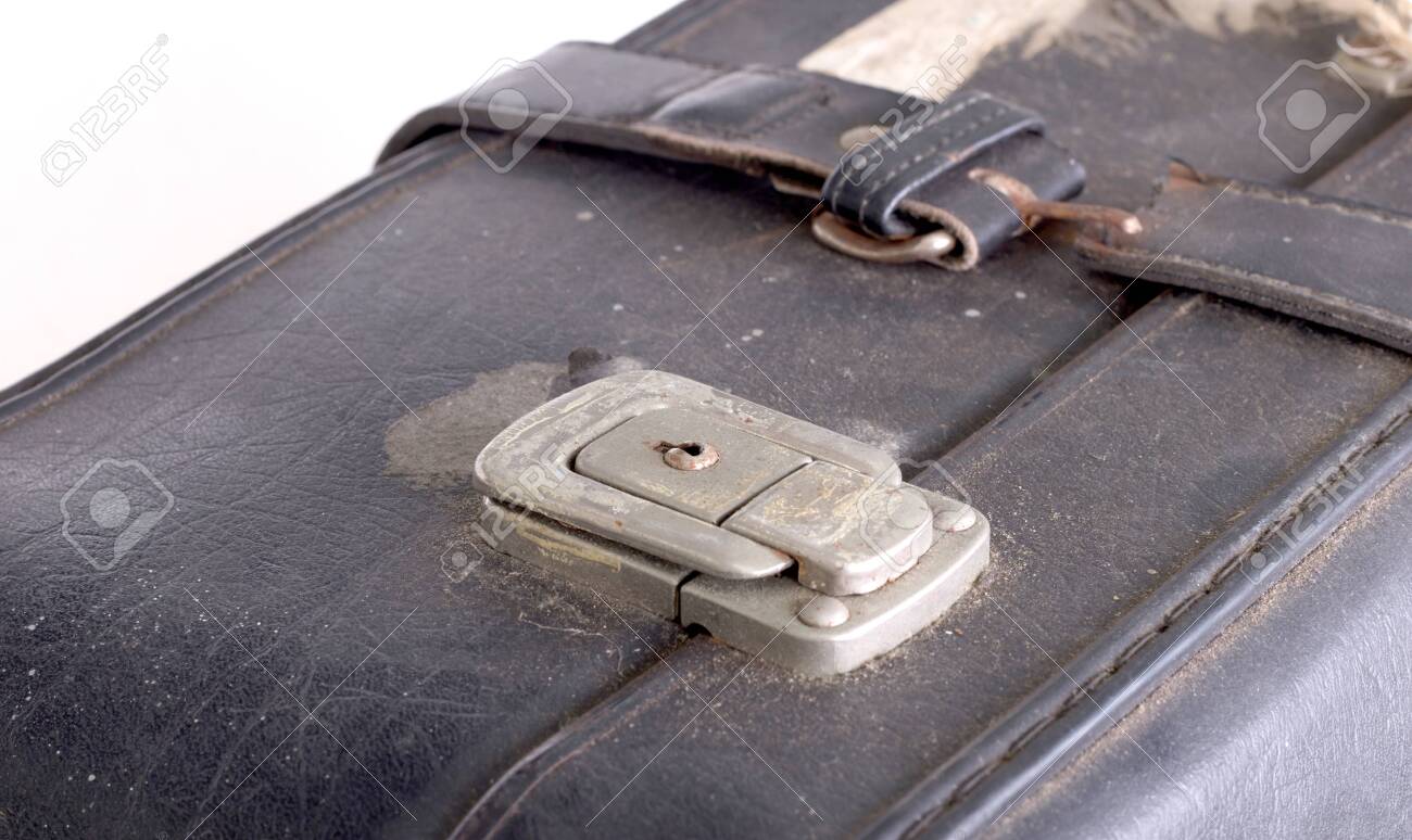 old hard suitcase