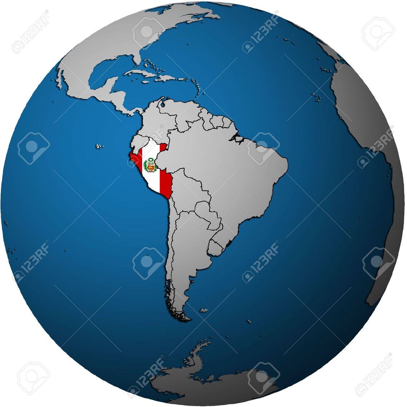 世界中の白い地図上分離のペルーの国旗と地図 の写真素材 画像素材 Image 世界中の白い地図上分離のペルーの国旗と地図 の写真素材 画像素材 Image