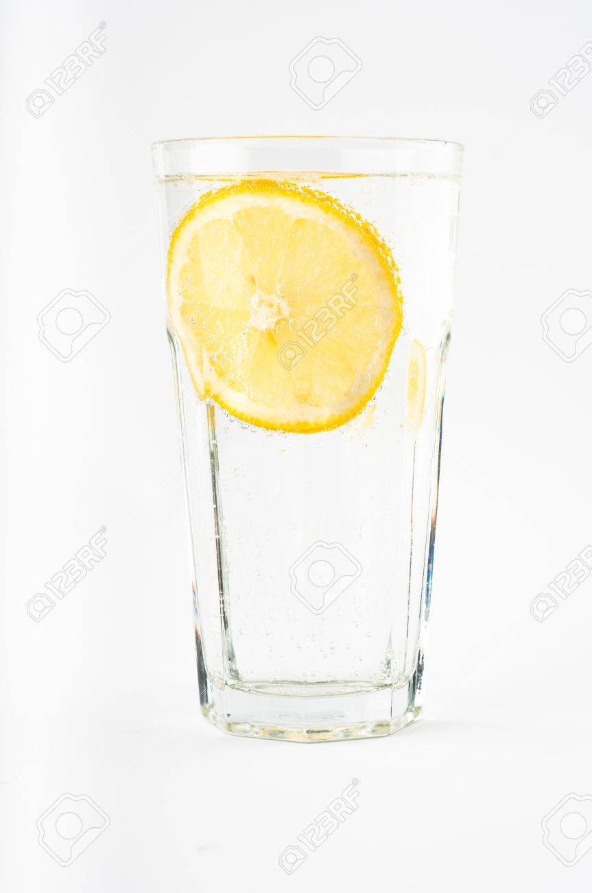 Photo Of Glass Of Water With Lemon Slice Stock Photo, Picture And Royalty  Free Image. Image 38454370.