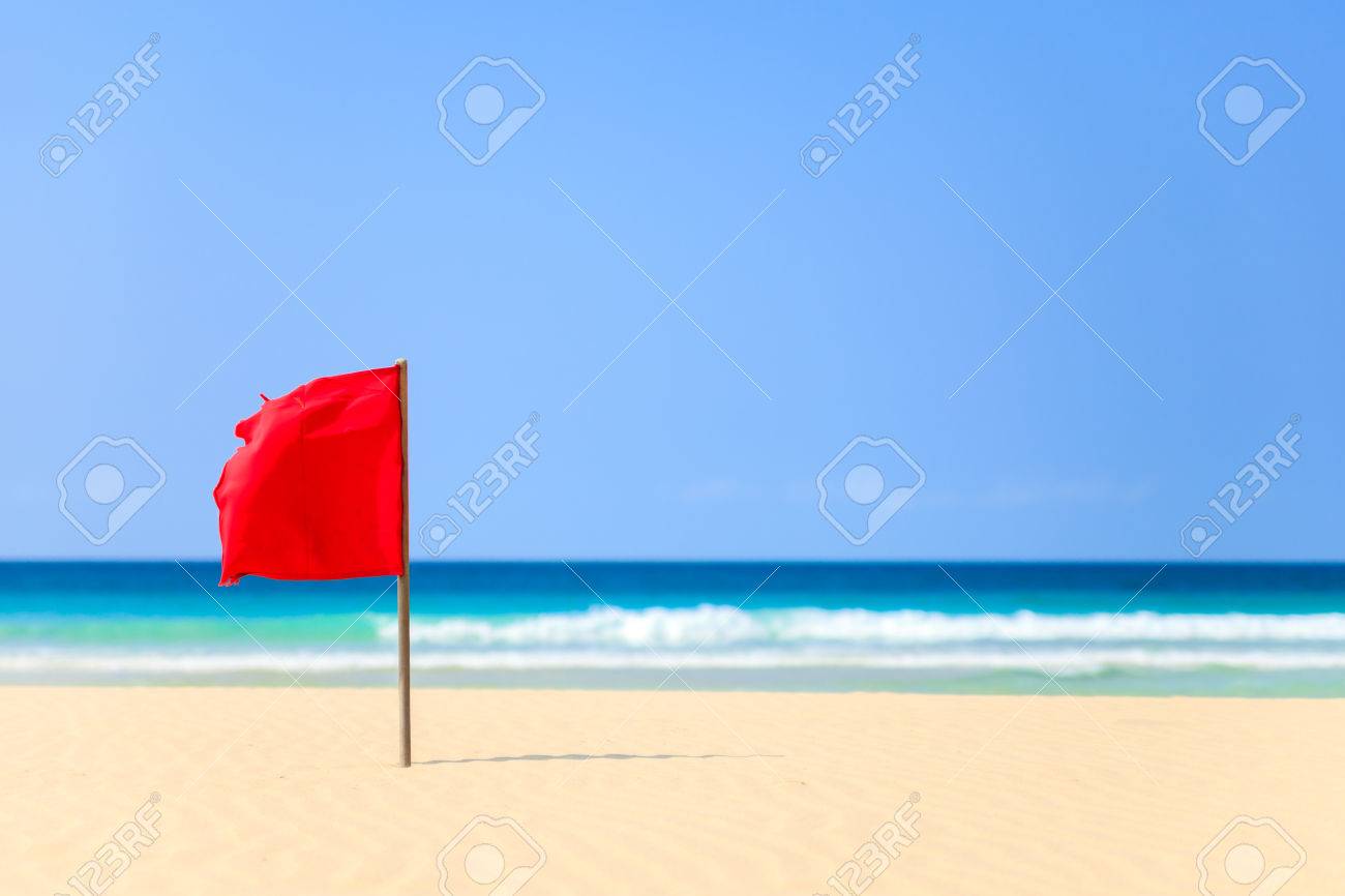 Red Flag On The Beach In Boavista Cape Verde Cabo Verde Stock Photo Picture And Royalty Free Image Image 35304104