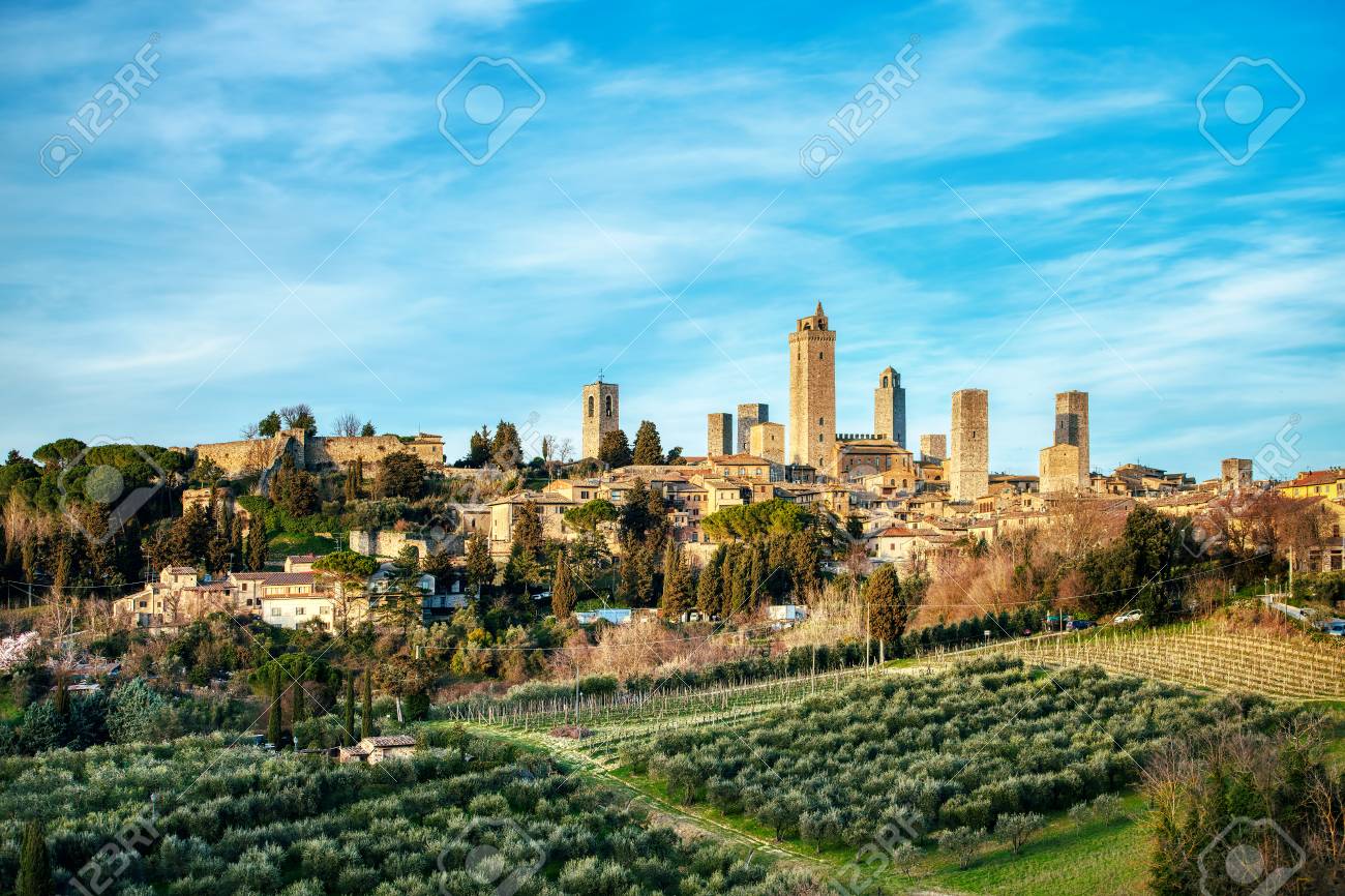 Saint Gimignano. medieval city in Tuscany Italy. Called the Manhattan of the Middle Ages - 119440985 Saint Gimignano. medieval city in Tuscany Italy. Called the Manhattan of the Middle Ages - 119440985