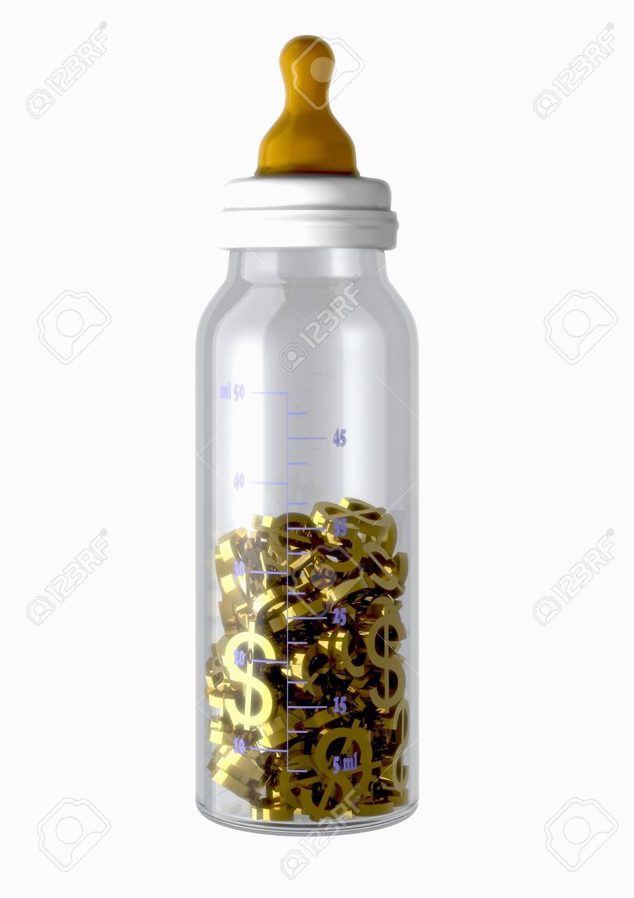 3d Computer Generierte Bild Einer Baby Flasche Mit Goldene Dollarzeichen Innerhalb Isoliert Auf Weissem Hintergrund Lizenzfreie Fotos Bilder Und Stock Fotografie Image 8840752