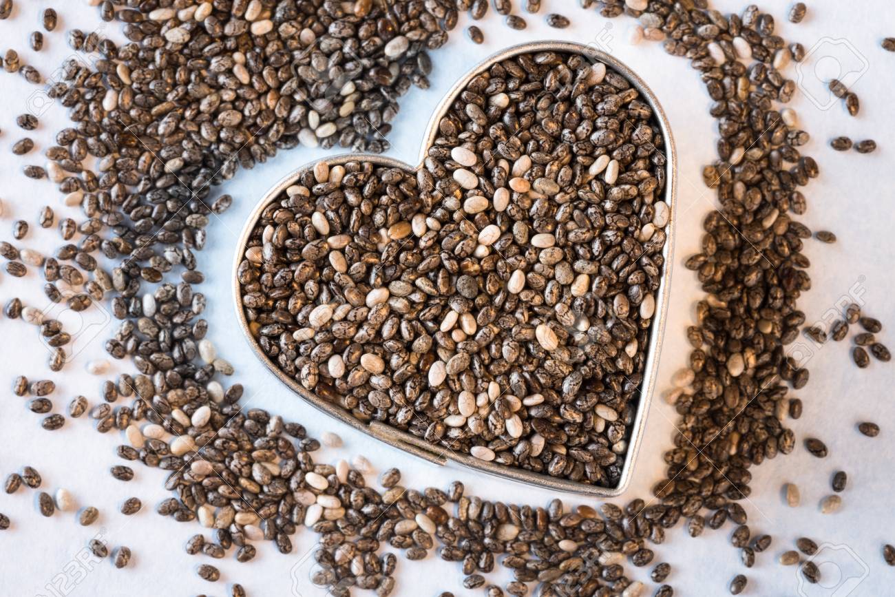 Heart Healthy Chia Seeds Stock Photo, Picture And Royalty Free ...
