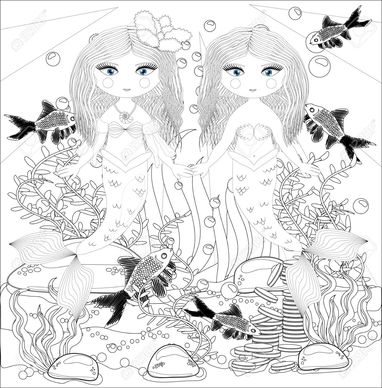 1010+ Coloring Book Little Mermaid Free