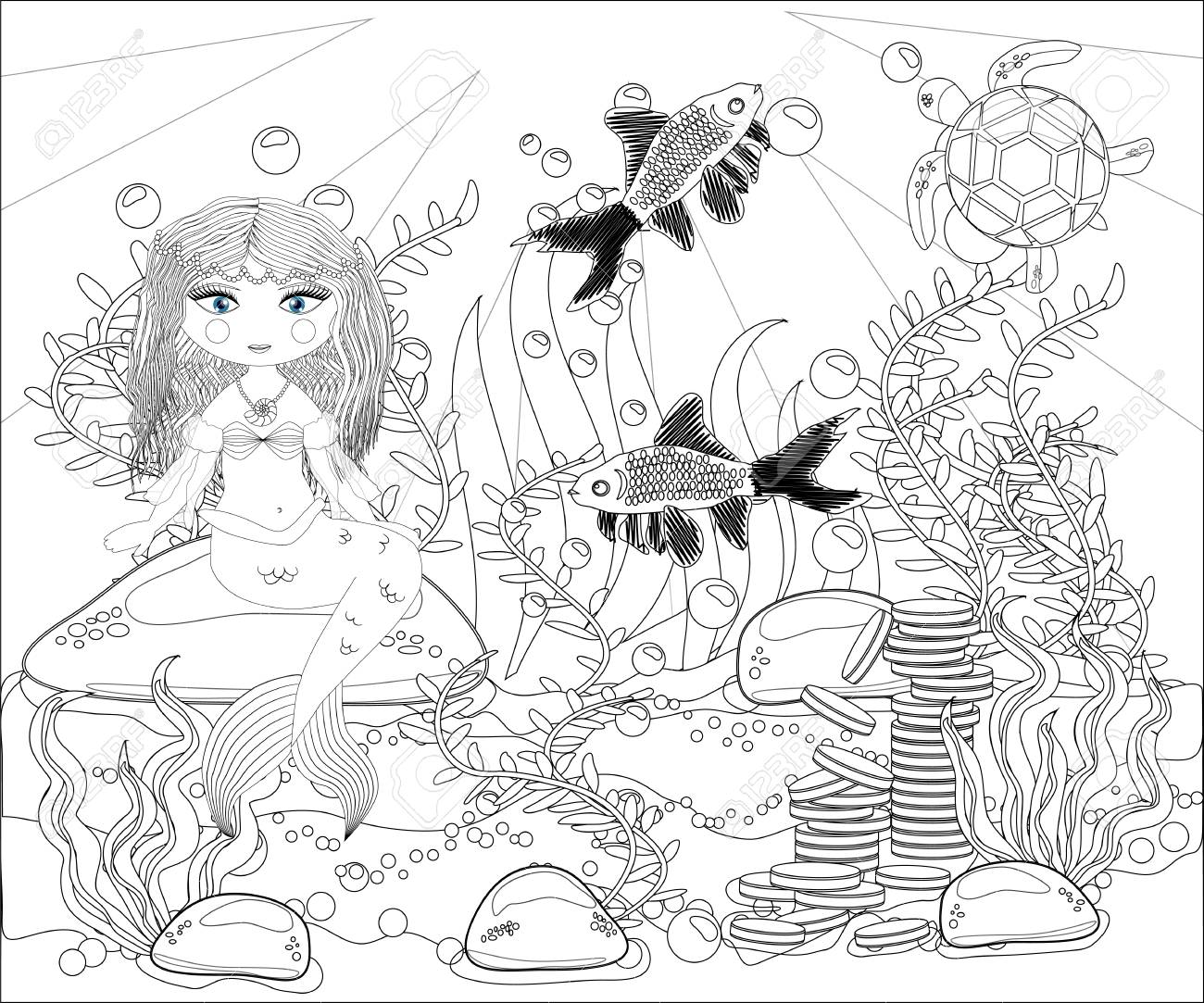 1010+ Coloring Book Little Mermaid Free