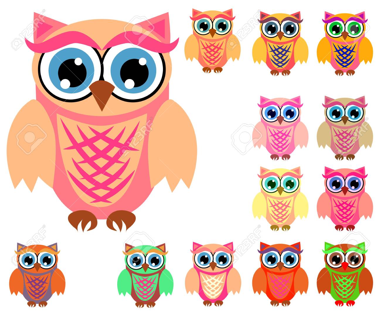 10 Adorables Diseños De Dibujos Animados Multicolores Para 10 Adorables Diseños De Dibujos Animados Multicolores Para