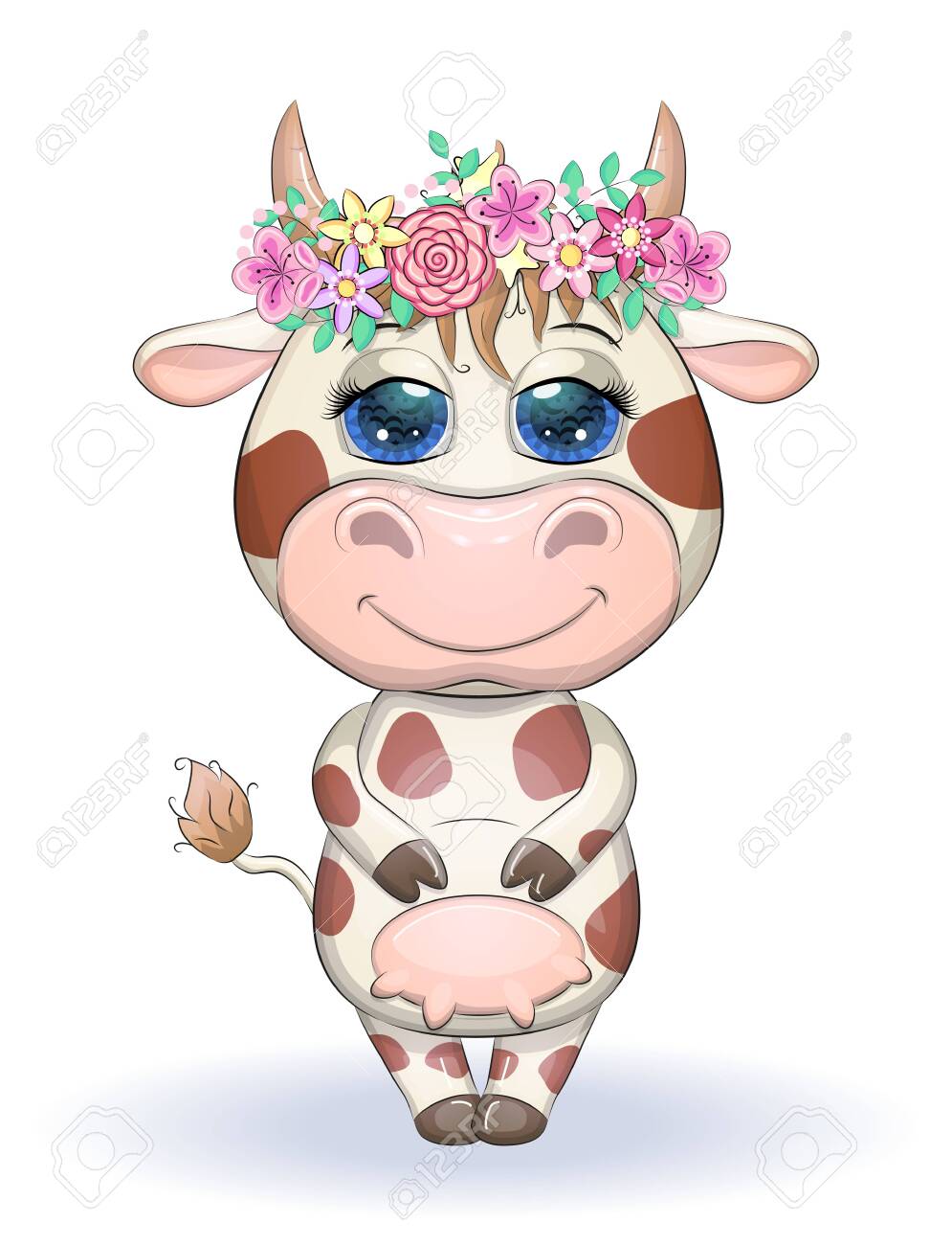 Free Free 249 Cow With Flower Crown Svg Free SVG PNG EPS DXF File