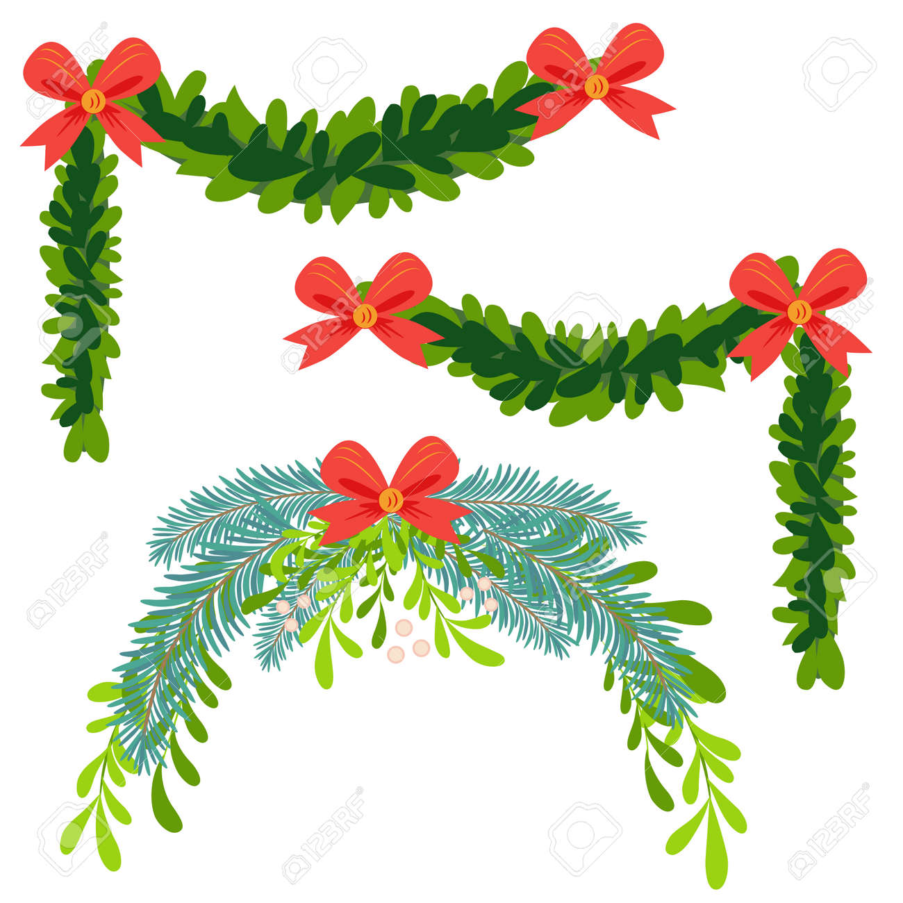 Christmas wreath of holly with red berries. Green leaf. New Year holiday celebration in December - 170465262 Christmas wreath of holly with red berries. Green leaf. New Year holiday celebration in December - 170465262