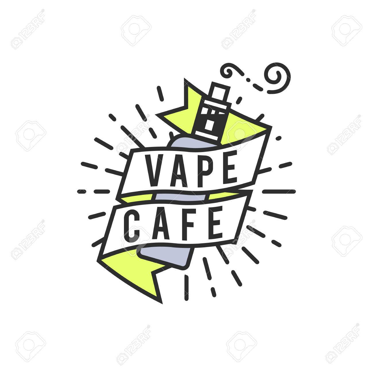 vector vaping badges modern line art labels vape shop logo royalty free cliparts vectors and stock illustration image 69076505 vector vaping badges modern line art labels vape shop logo