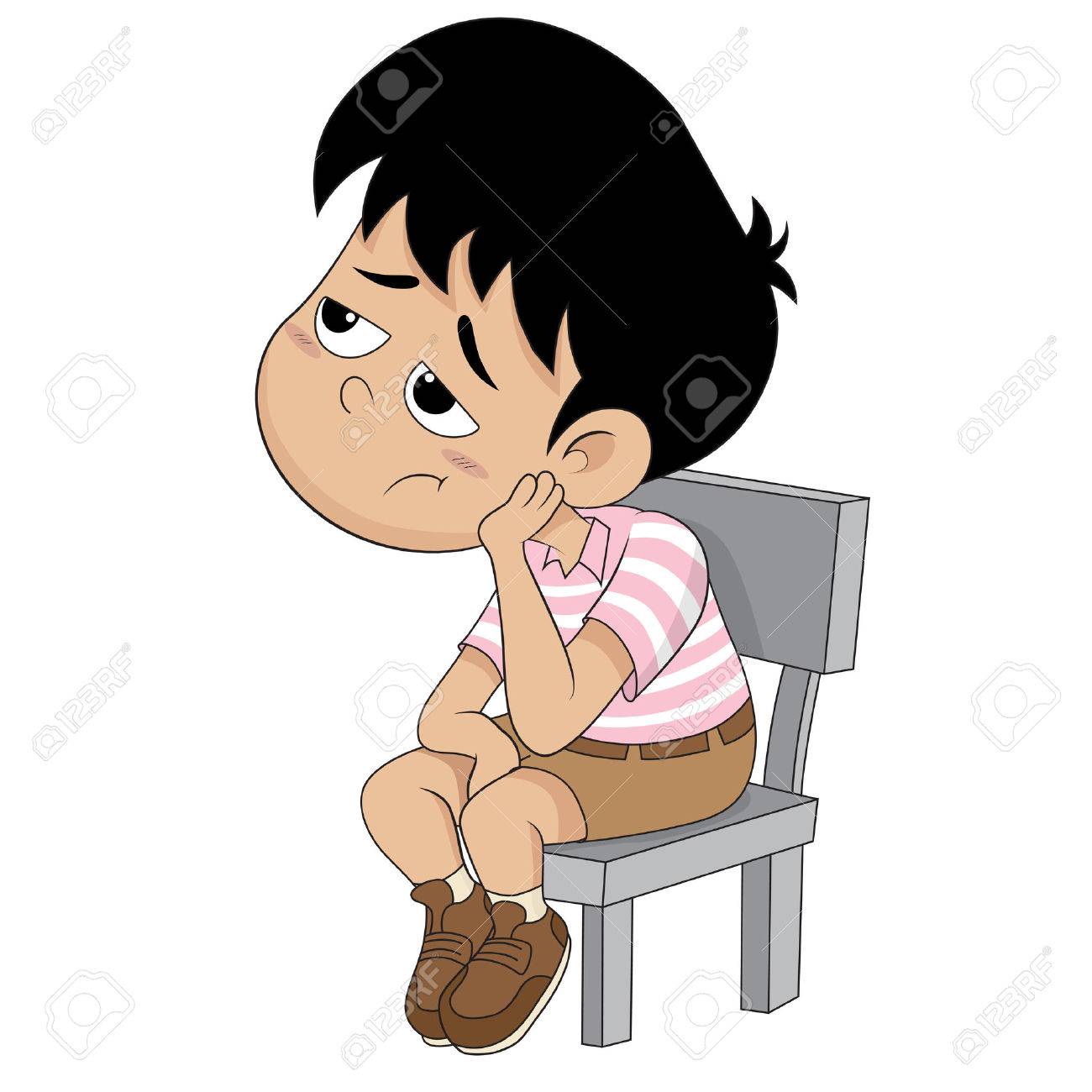かわいい子供のすべてを退屈します イラストとベクターのイラスト素材 ベクタ Image