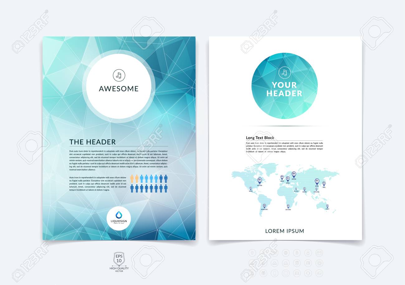 brochure design flyer cover booklet and report layout template