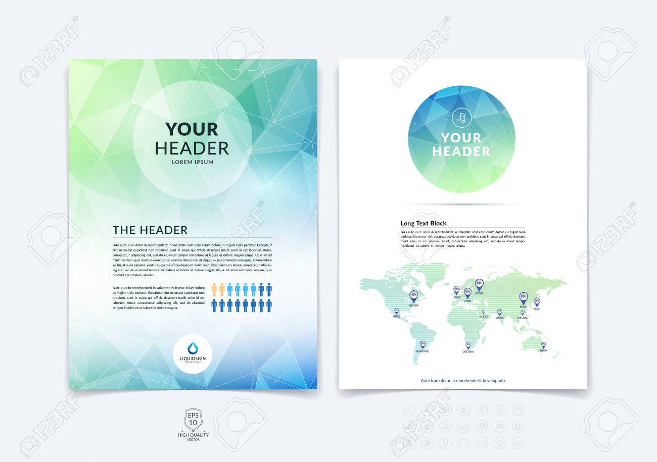brochure design flyer cover booklet and report layout template