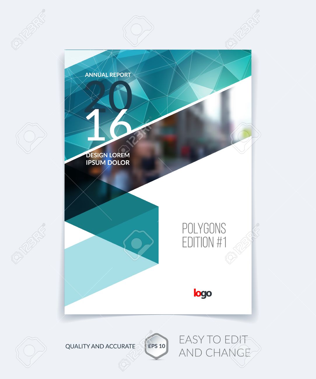 Brochure template layout, cover design annual report, magazine, flyer, leaflet in A4 with emerald triangles for business, technology and science and polygonal background. Vector. - 57759657 Brochure template layout, cover design annual report, magazine, flyer, leaflet in A4 with emerald triangles for business, technology and science and polygonal background. Vector. - 57759657