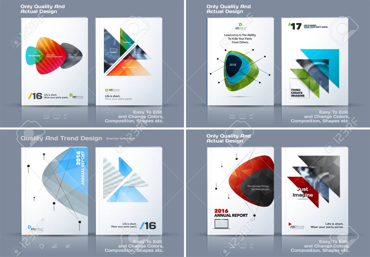 abstract annual report business vector template brochure design