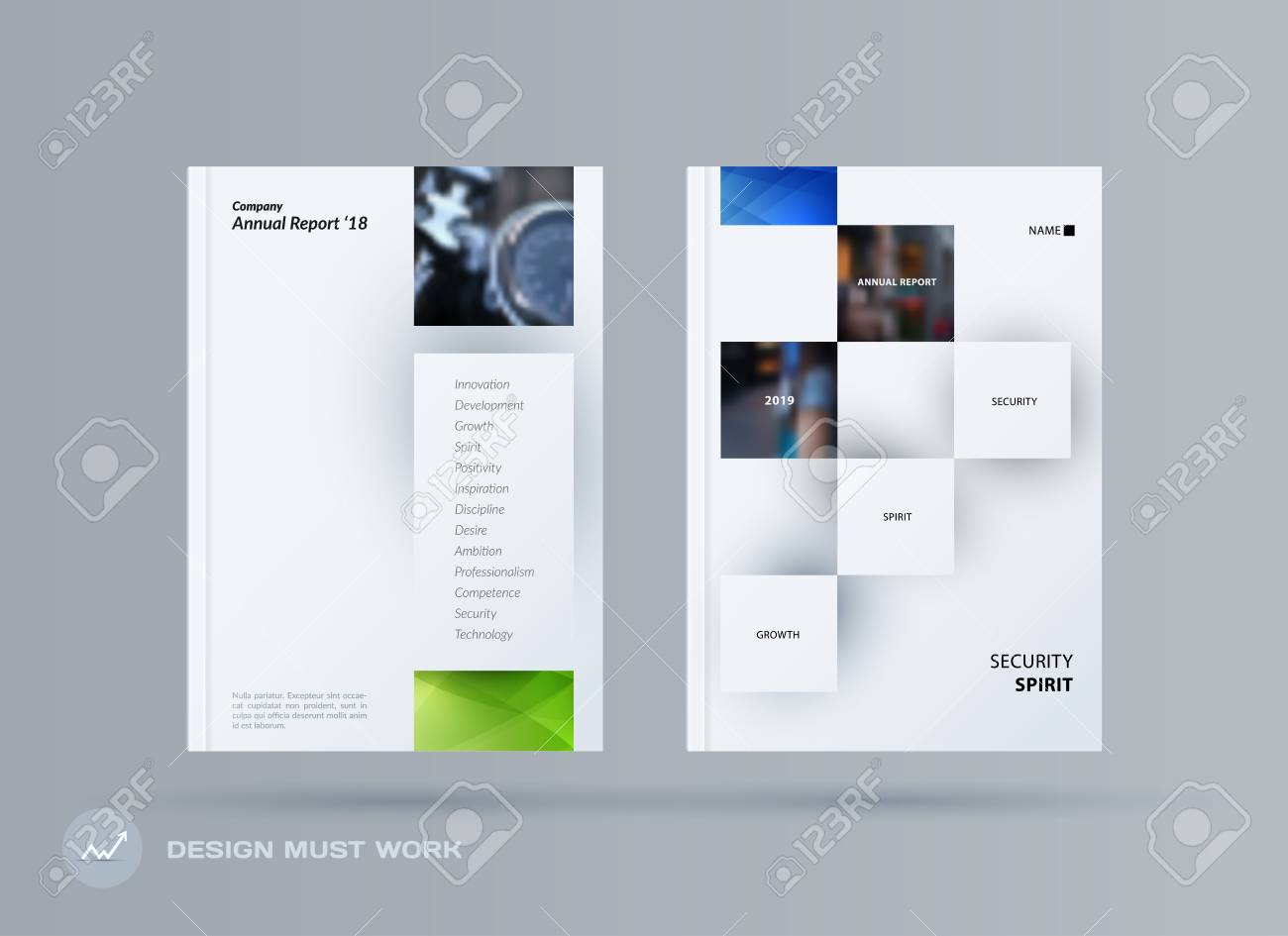 brochure design rectangular template colourful modern abstract set
