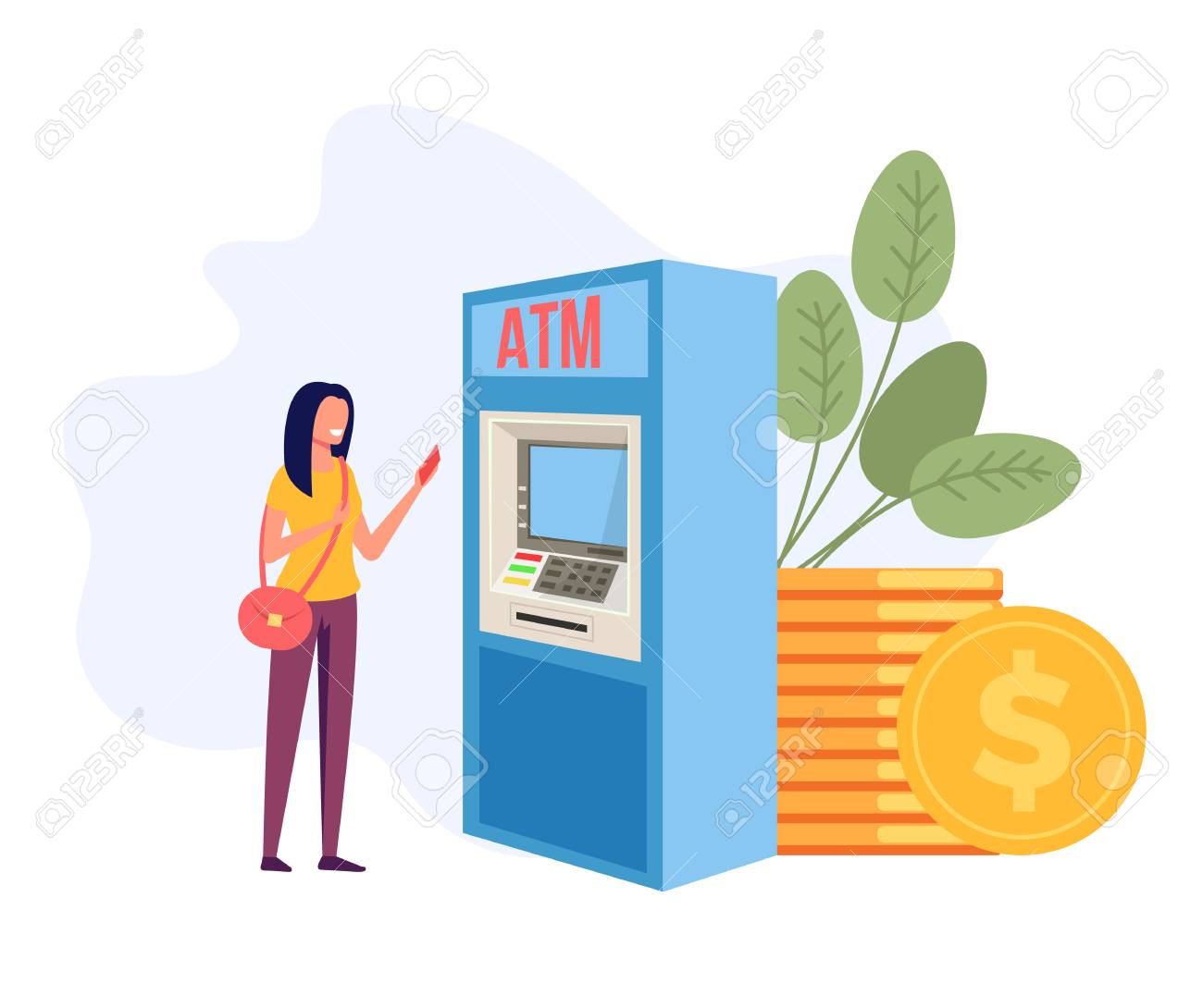 Woman Character Standing Near Atm And Trying To Withdraw Money Royalty Free Cliparts Vectors And Stock Illustration Image 120897668 22,248 atm clip art images on gograph. woman character standing near atm and trying to withdraw money
